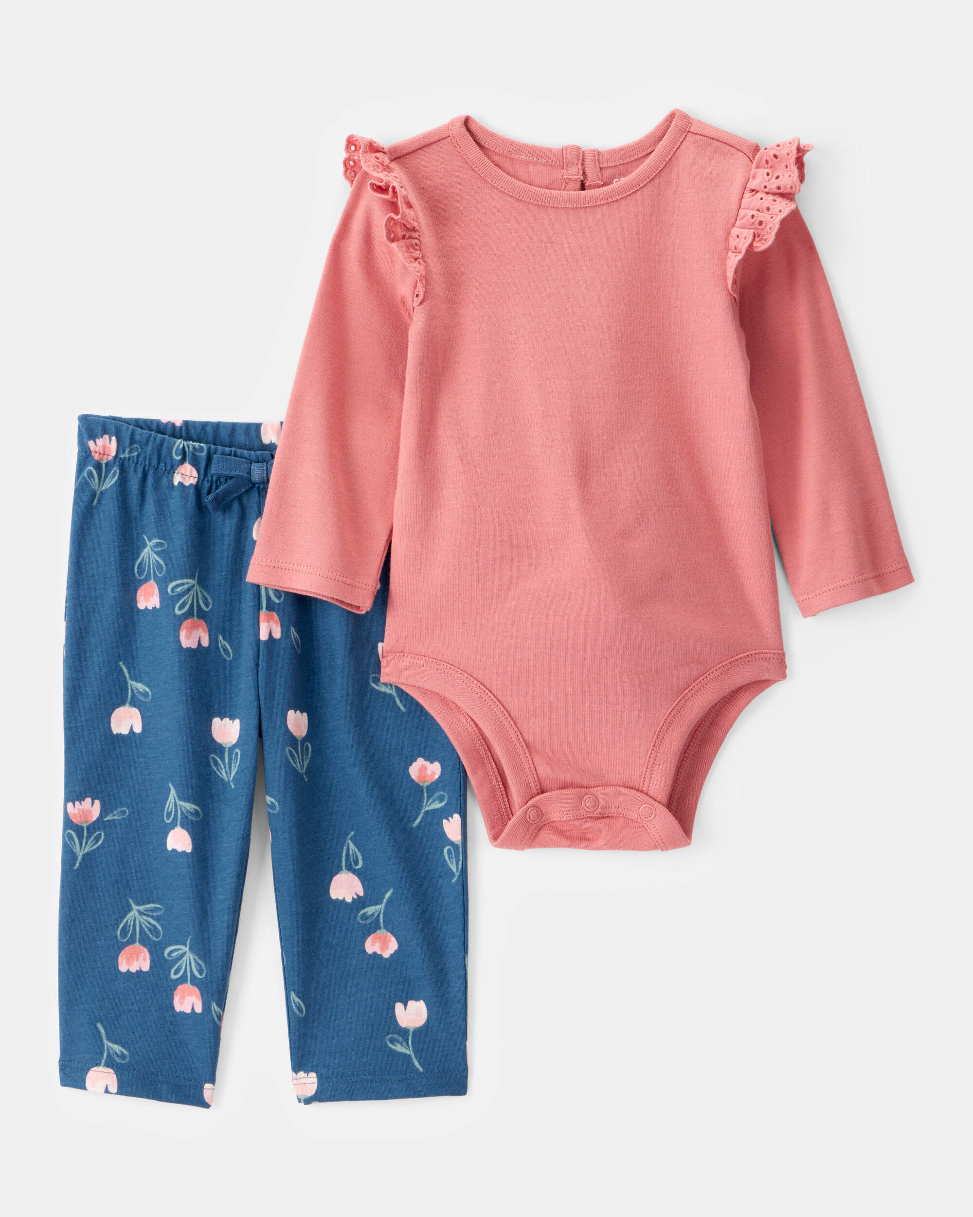 Baby 2-Piece Long-Sleeve Bodysuit Pant Set