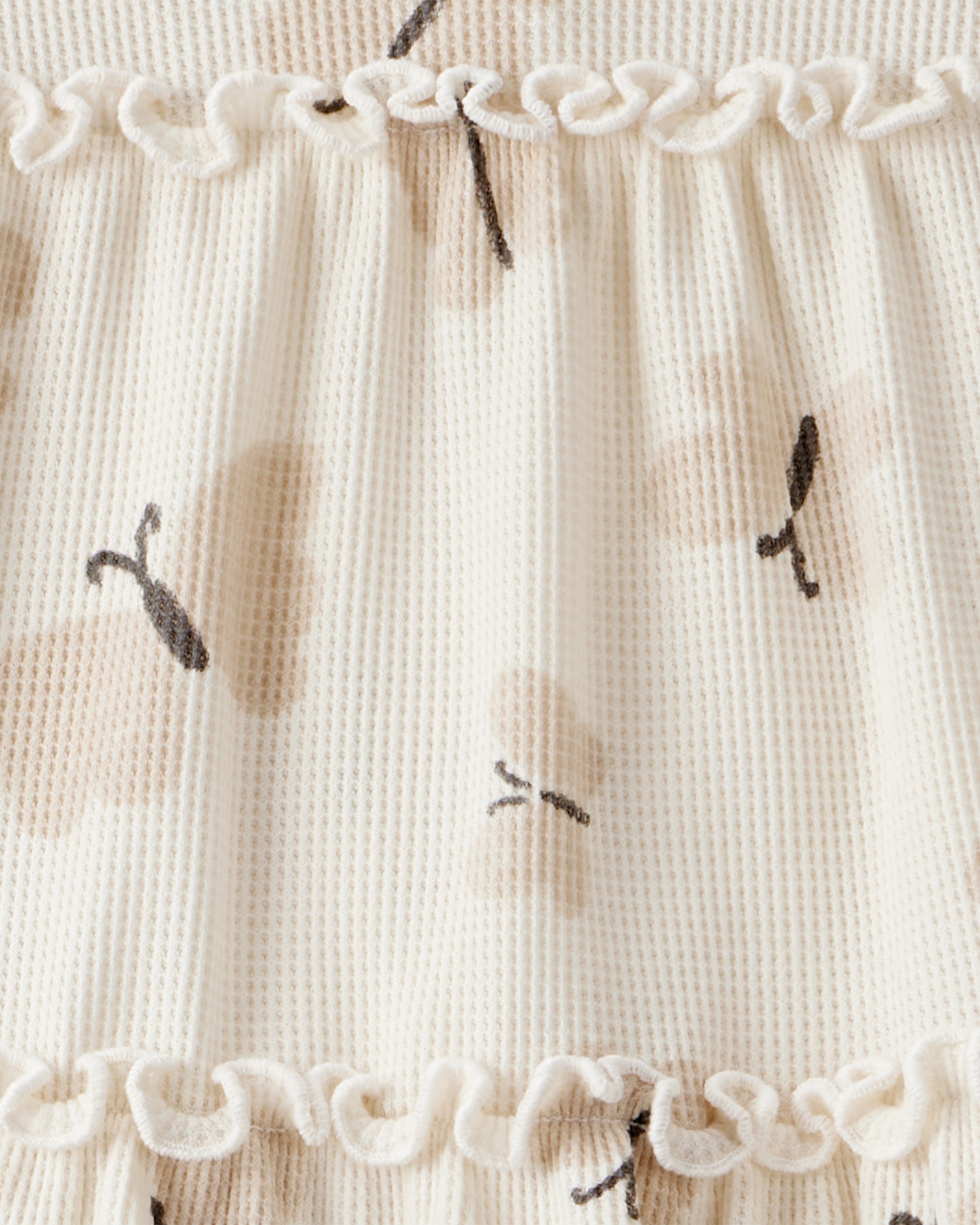 Toddler Girl Butterfly Top & Pant Set - Cream