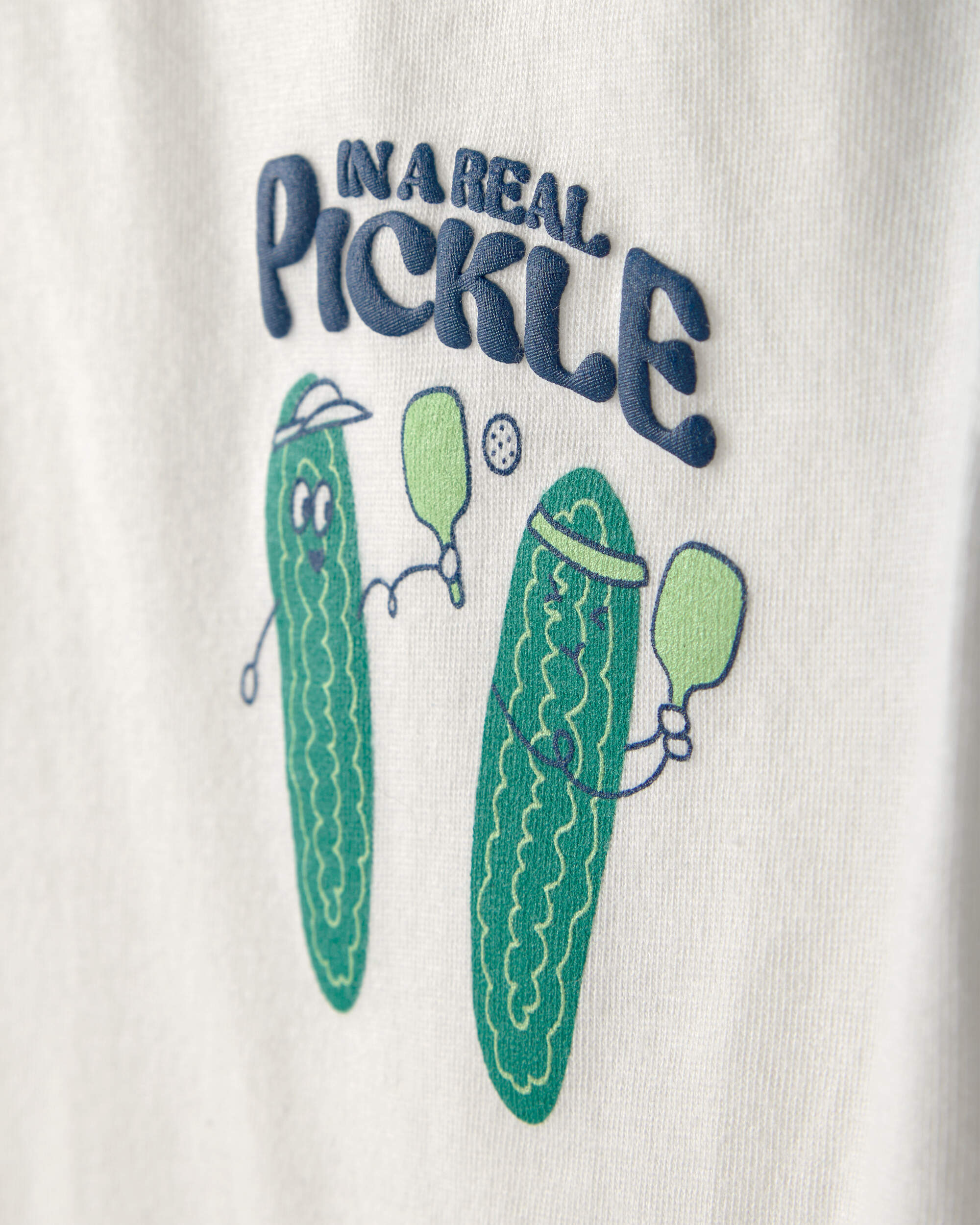 Toddler Boy Pickleball Polo Shirt - Green/Ivory