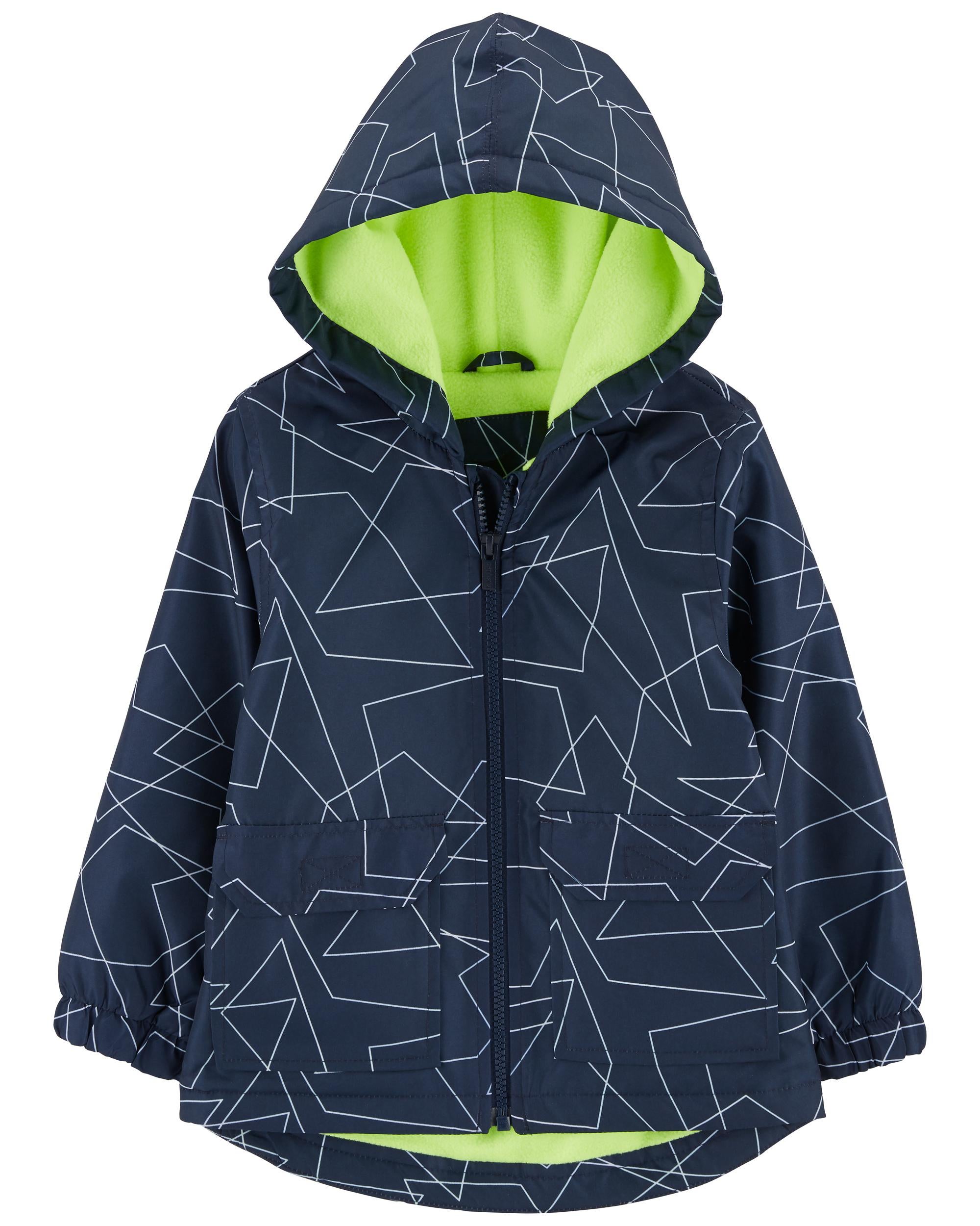 Fleece lined best sale rain coat boys