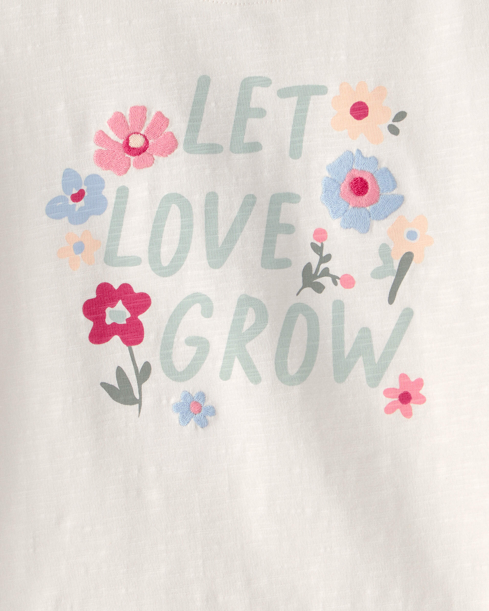 Girls Organic Cotton 'Let Love Grow' Tee