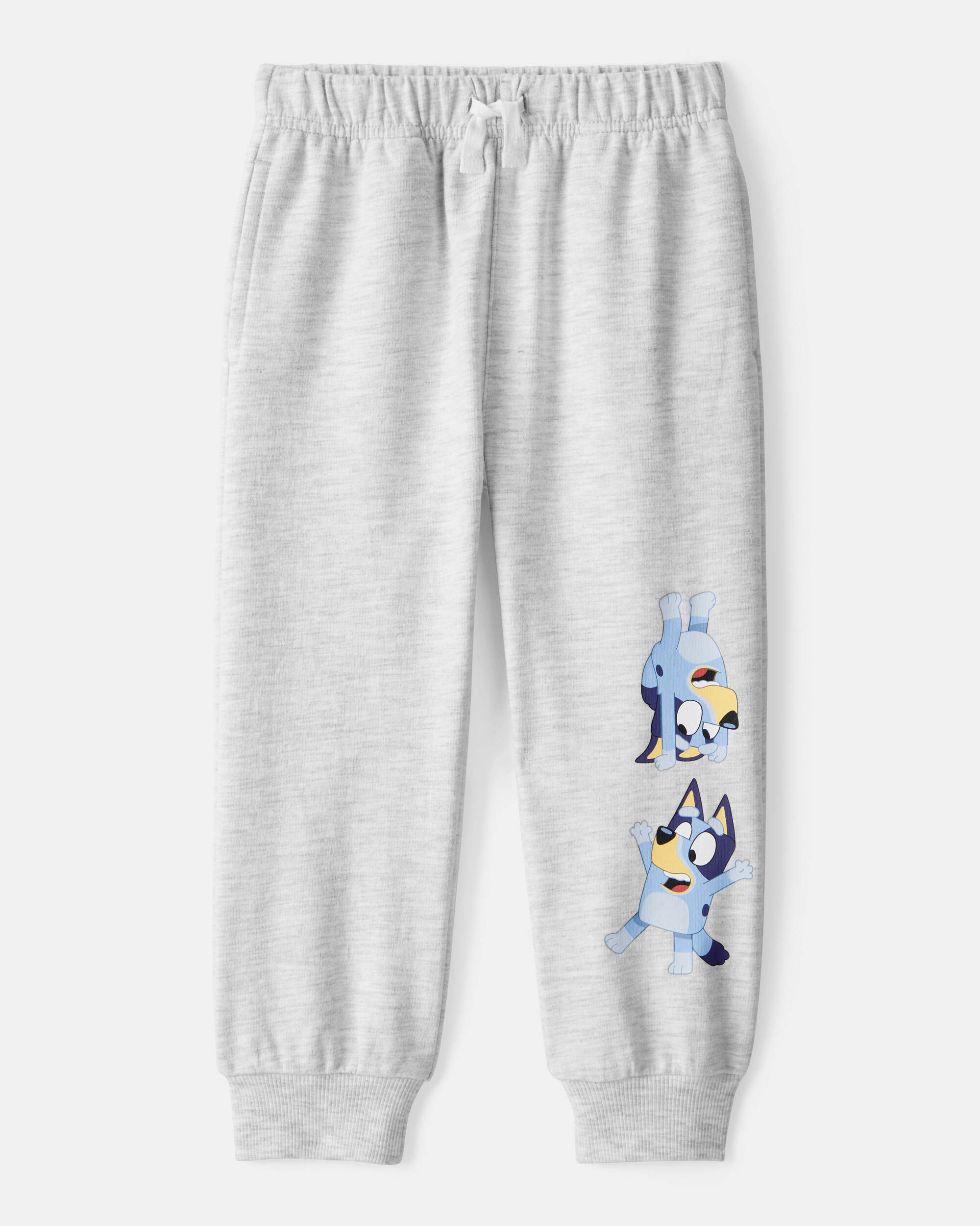 Toddler Neutral Bluey French Terry Drawstring Joggers - Grey