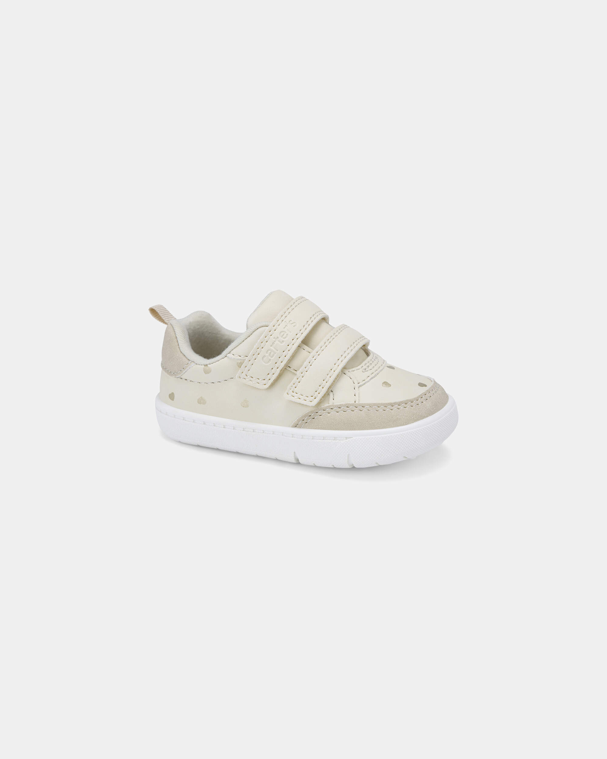 Baby Girl Every Step® First Walker Heart Sneakers - Cream