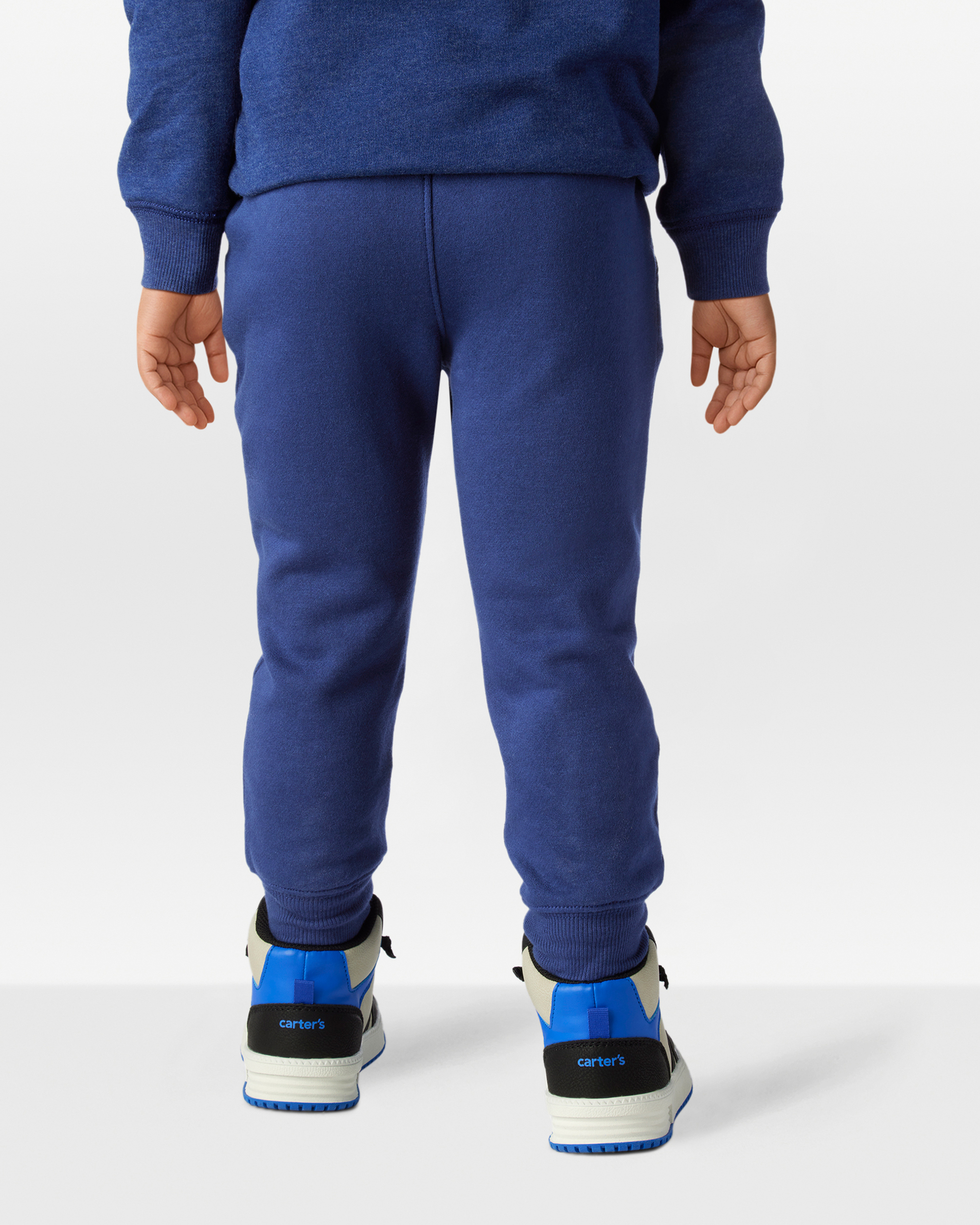 Toddler Boy Solid Fleece Cotton Jogger - Navy