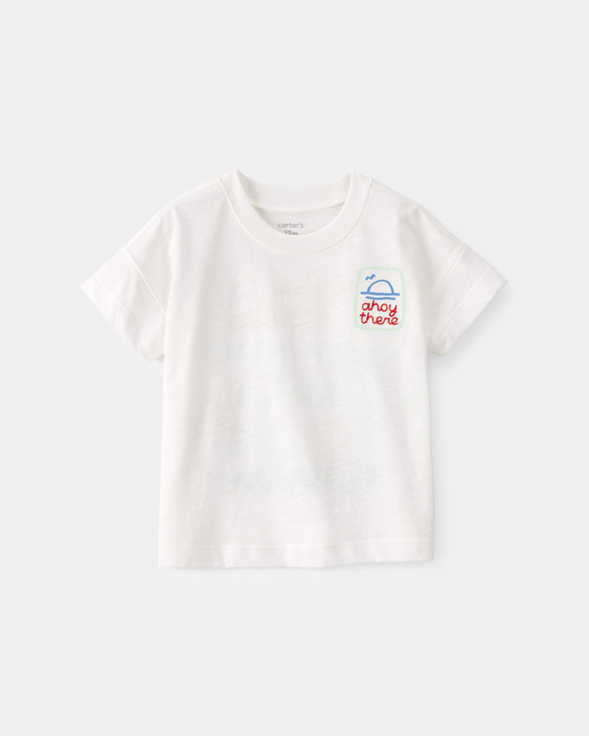 Baby 'Ahoy There' Graphic Tee - White