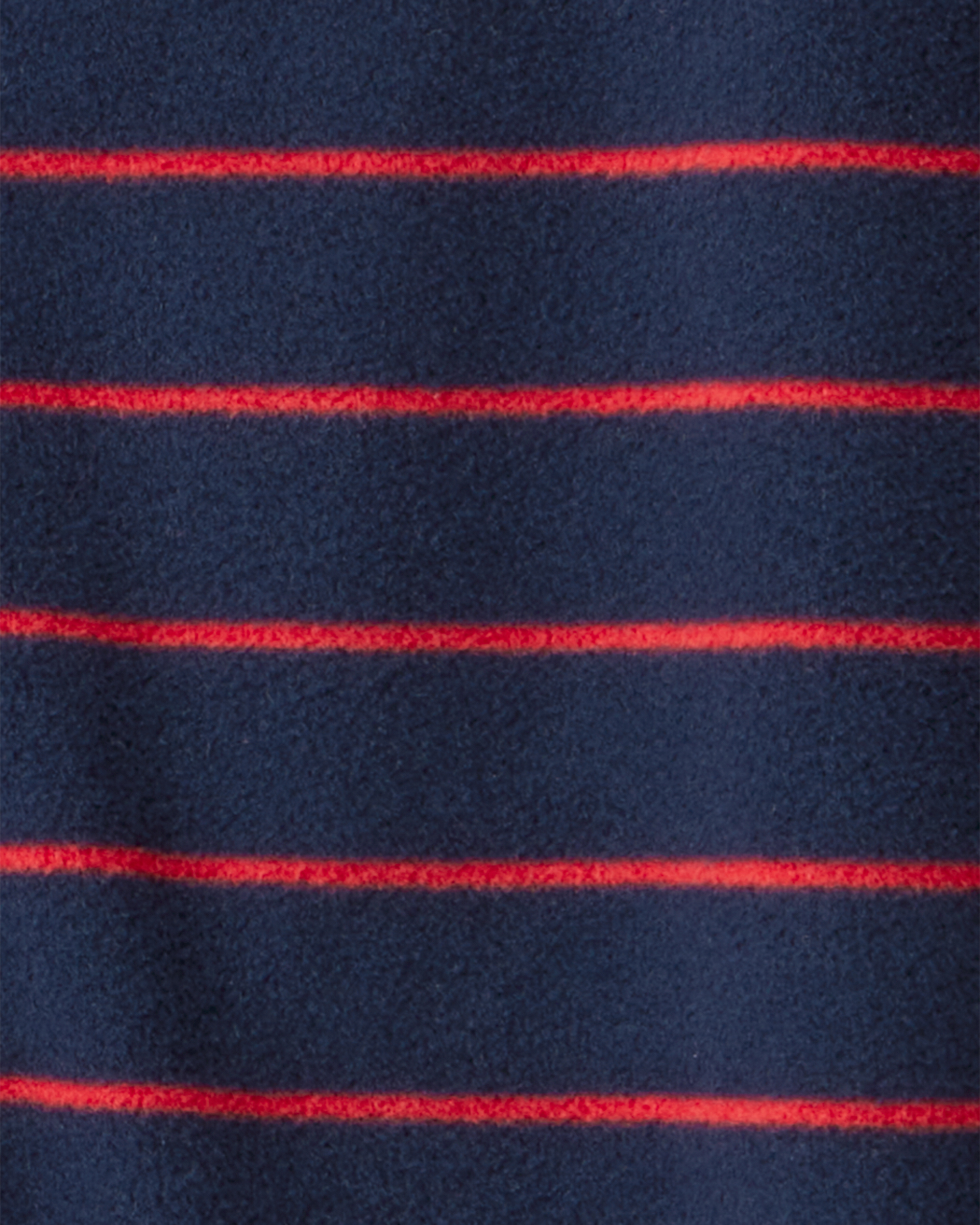 Toddler Boy Striped Fleece Loose Fit 1-Piece Pyjamas - Navy