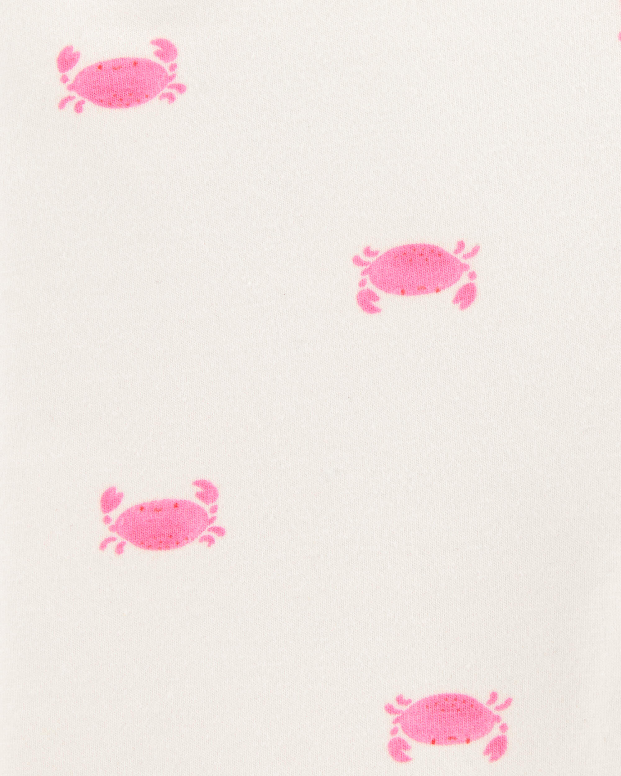 Baby Girl Crab Print Bike Shorts - Ivory