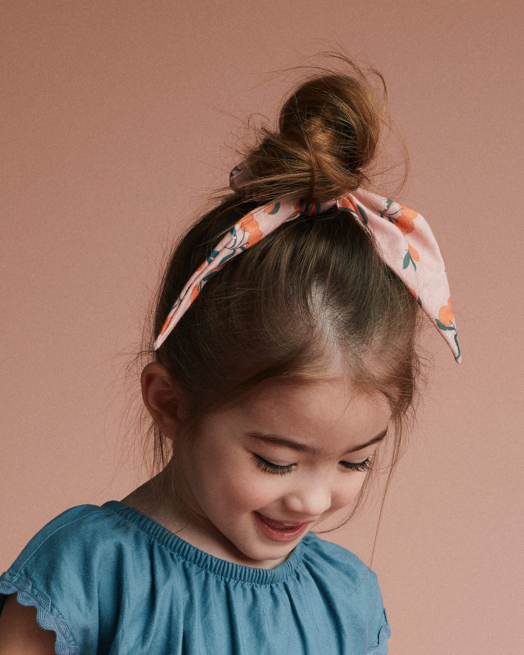 Toddler Girl 2-Pack Bow Scrunchies - Light Blue/Cream