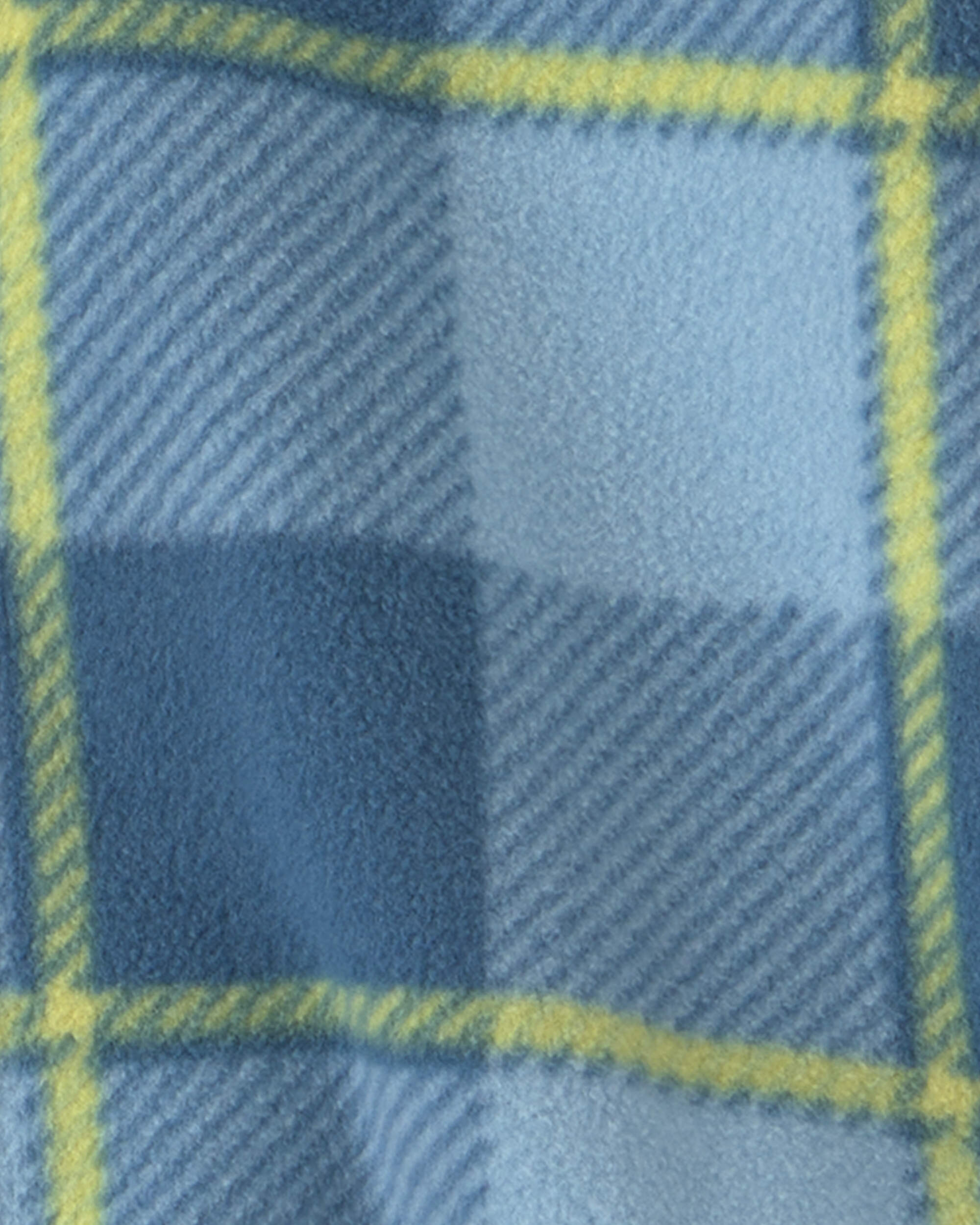 Baby Boy 3-Piece Buffalo Check Fleece Layering Set - Blue/Cream