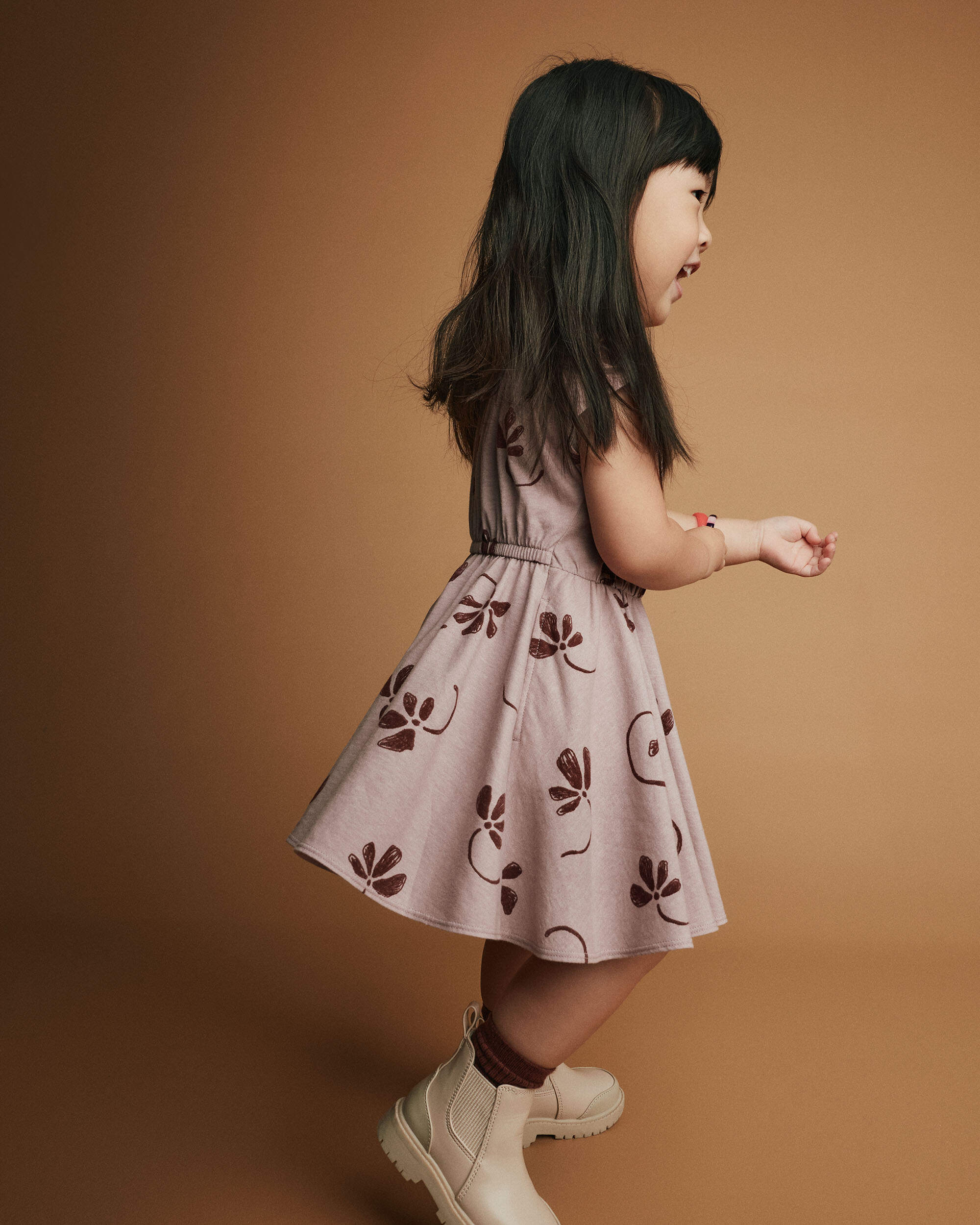 Toddler Girl Avenue Twirl™ Dress Floral Print - Mauve
