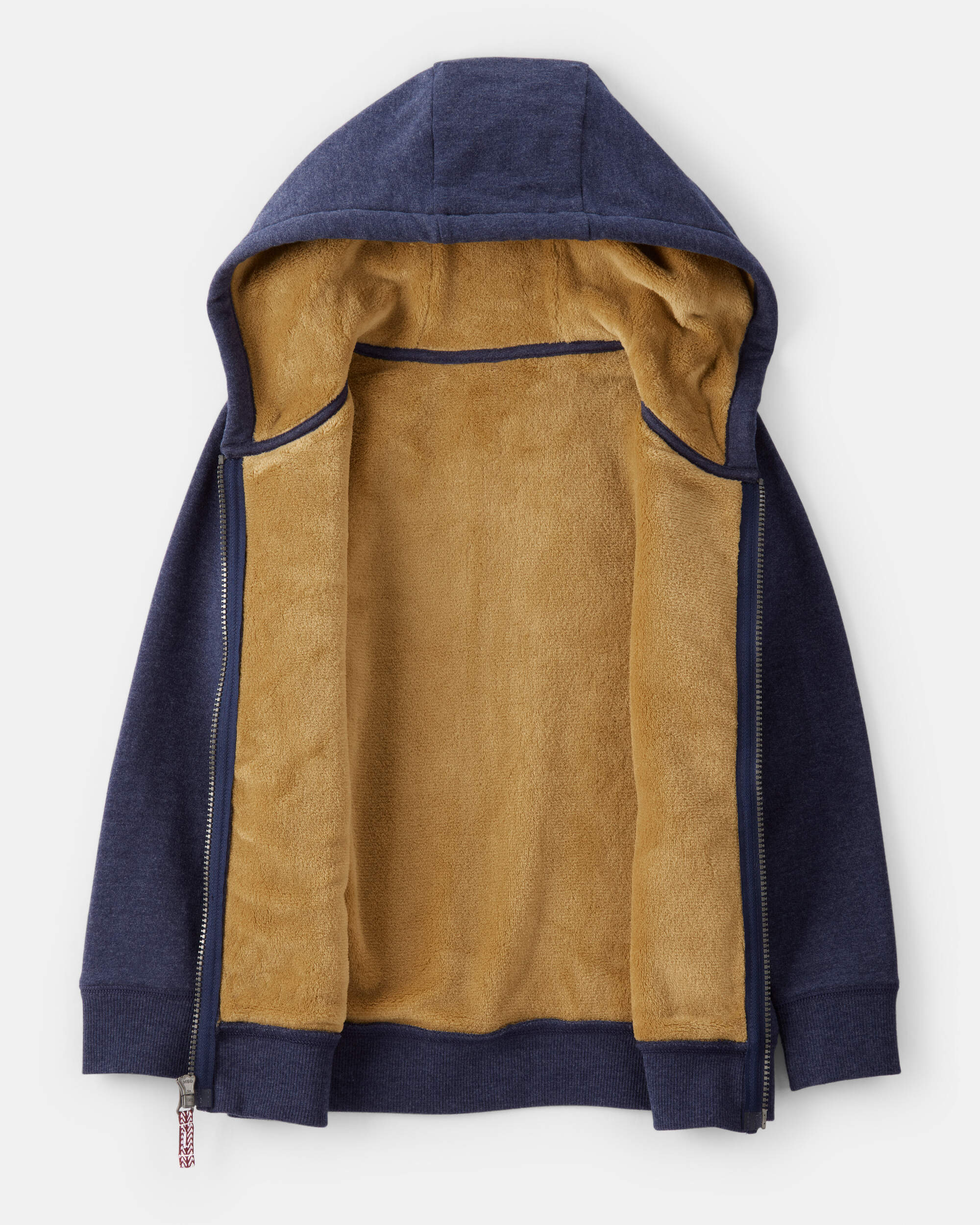 Boys Long-Sleeve Hooded Zip-Up Jacket - Navy