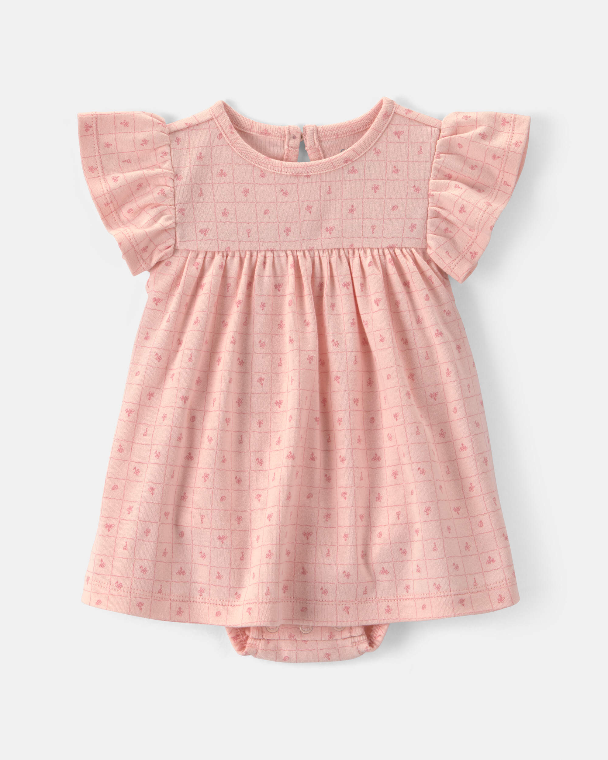 Baby Girl 2-Piece Floral Cardigan Dress Set - Pink