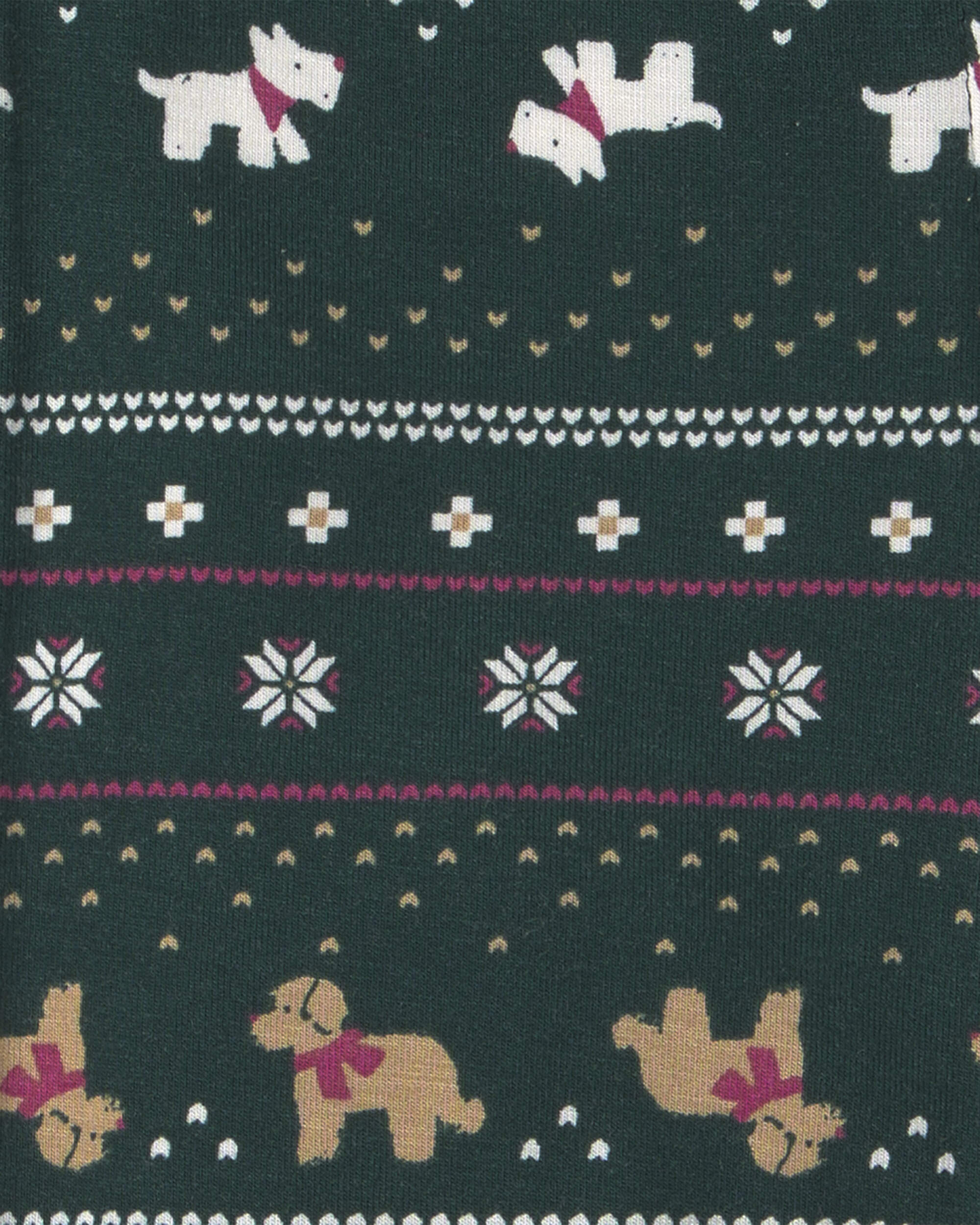 Baby 1-Piece Fair Isle Christmas PurelySoft™ Snug Fit Pyjama - Green