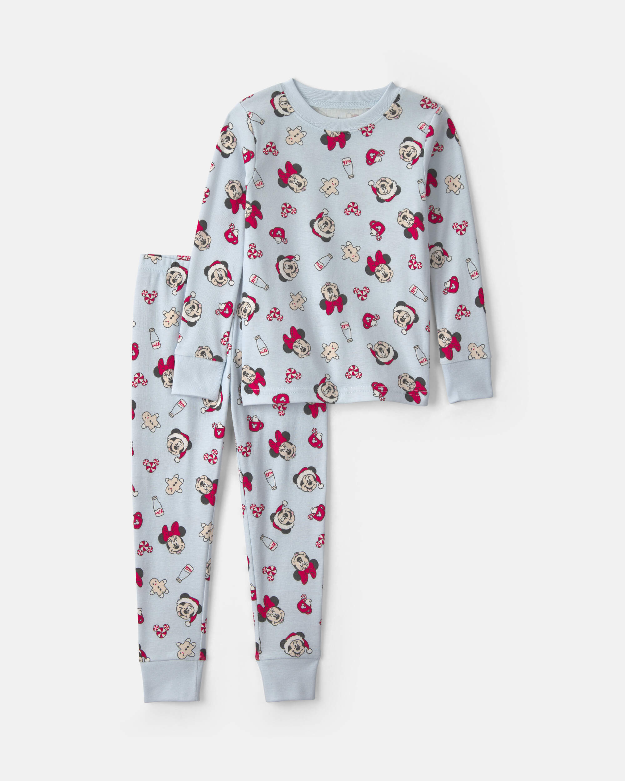 Toddler 2-Piece Disney Mickey Mouse Christmas 100% Cotton Snug Fit Pyjama Set - Blue