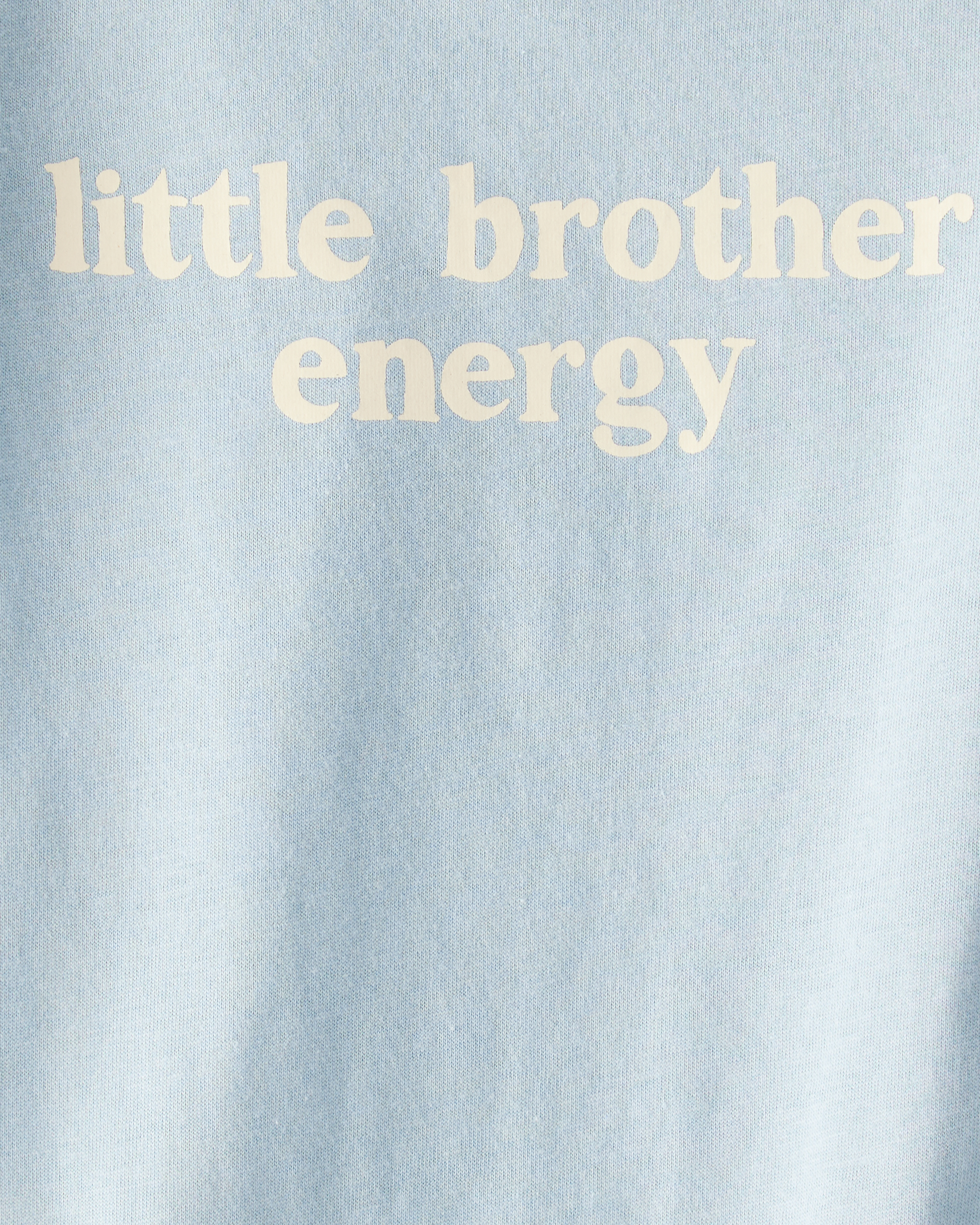Baby Boy 'Little Brother Energy' Short-Sleeve Graphic Bodysuit - Blue