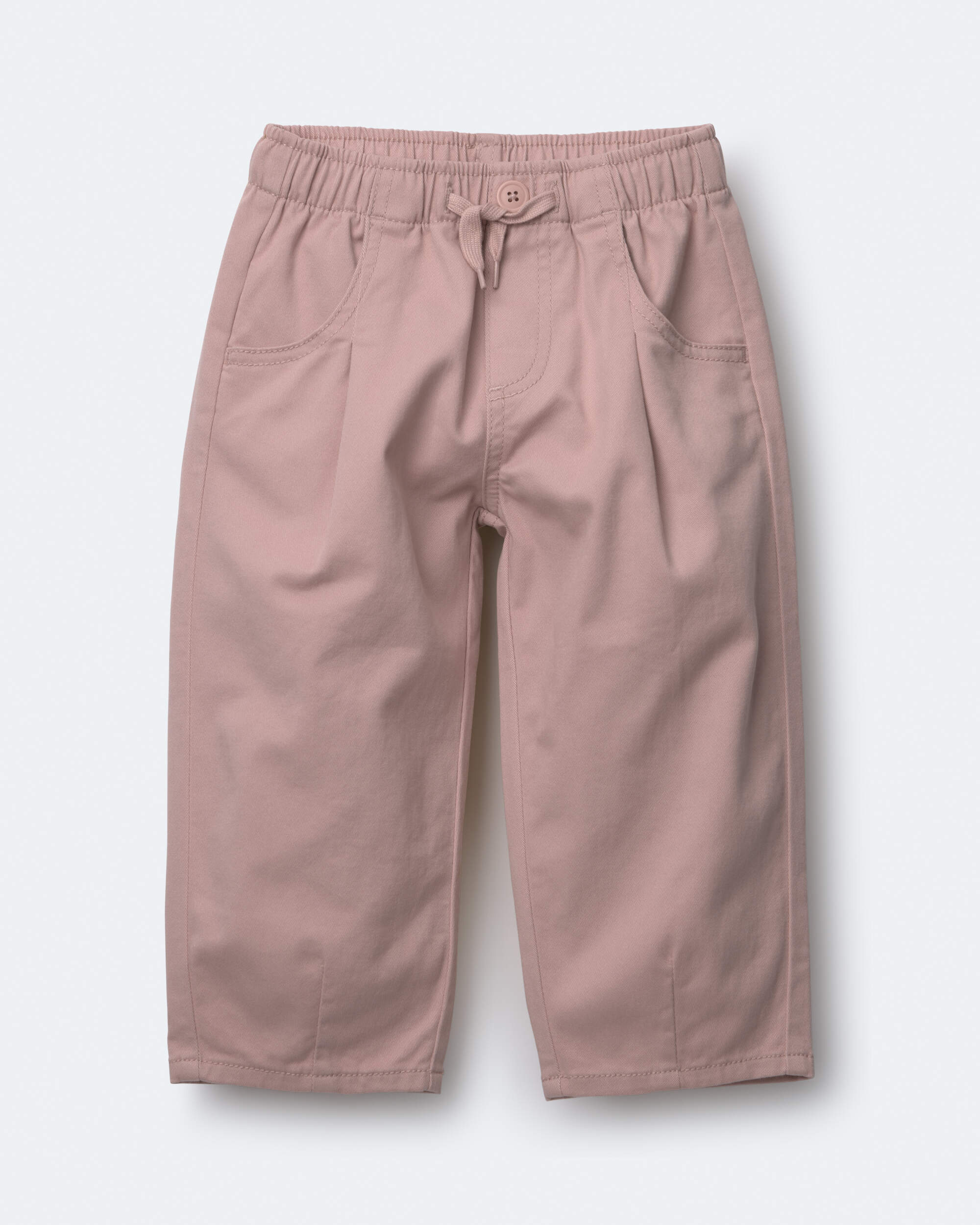 Toddler Girl Pleated Pants - Blush