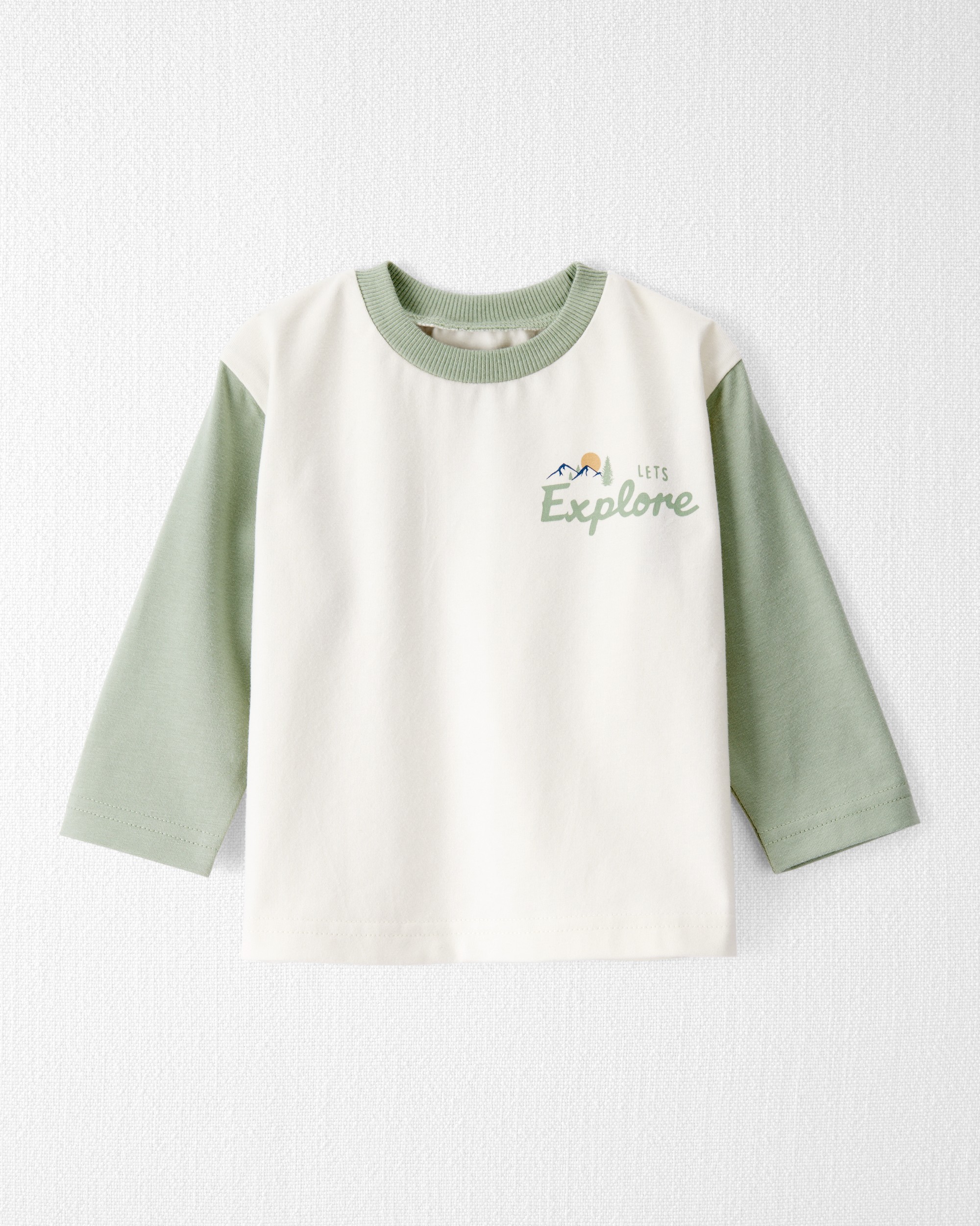 Baby Girl Organic Cotton Let's Explore Long-Sleeve Tee