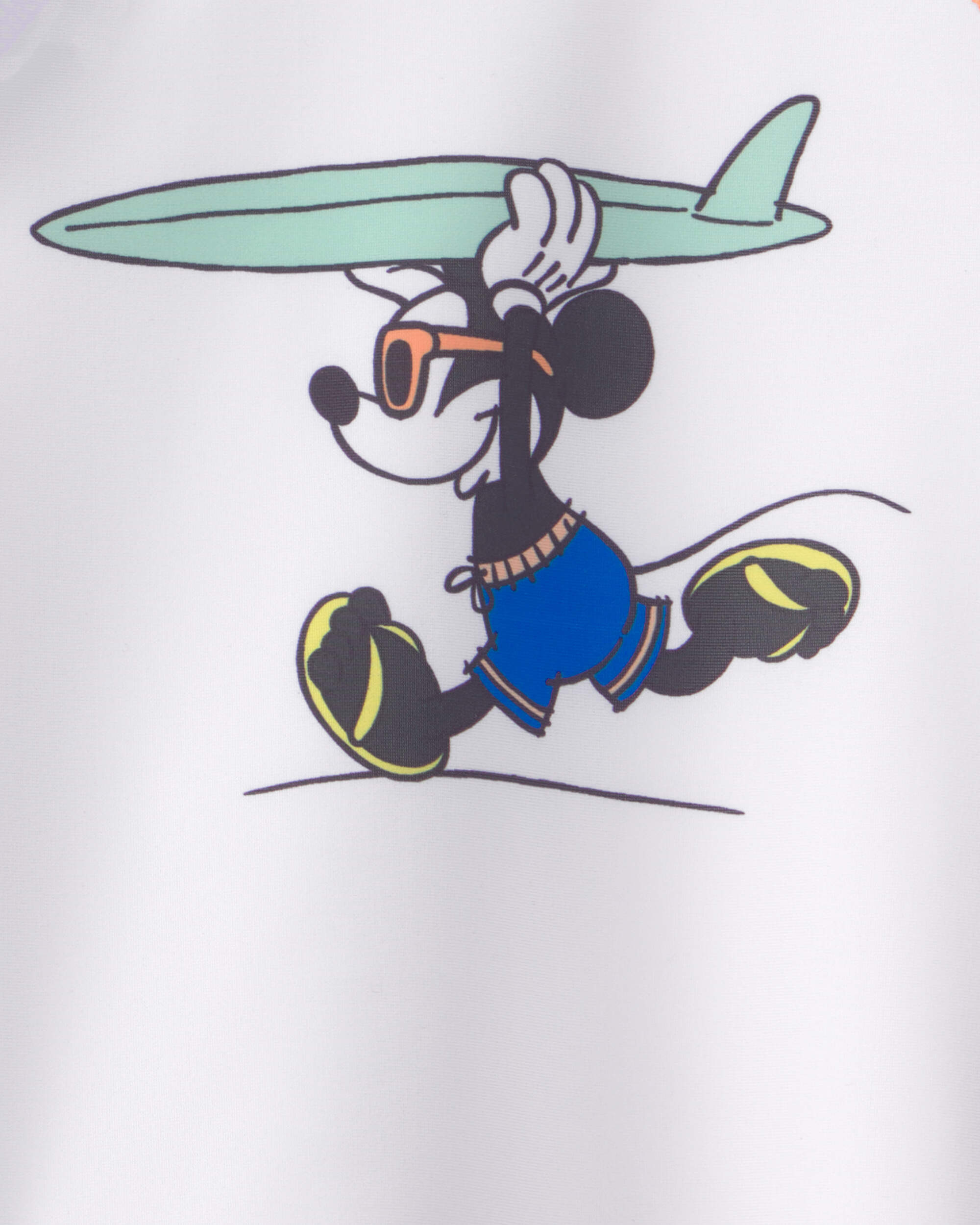 Baby Boy 2-Piece Disney© Mickey Mouse Long-Sleeve Rashguard Swimsuit Set - Blue/White