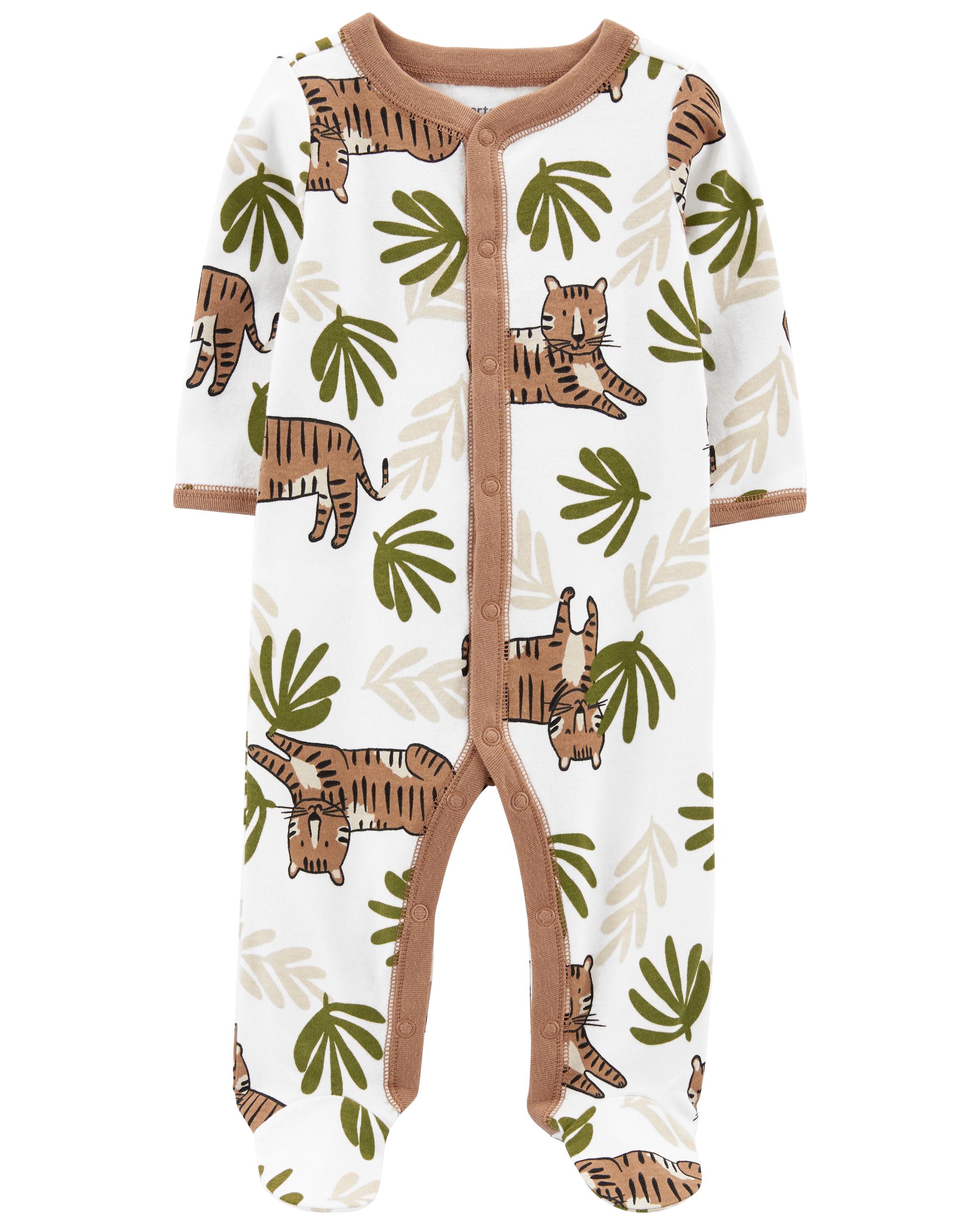 Tiger Snap-Up Footie Sleeper Pyjamas