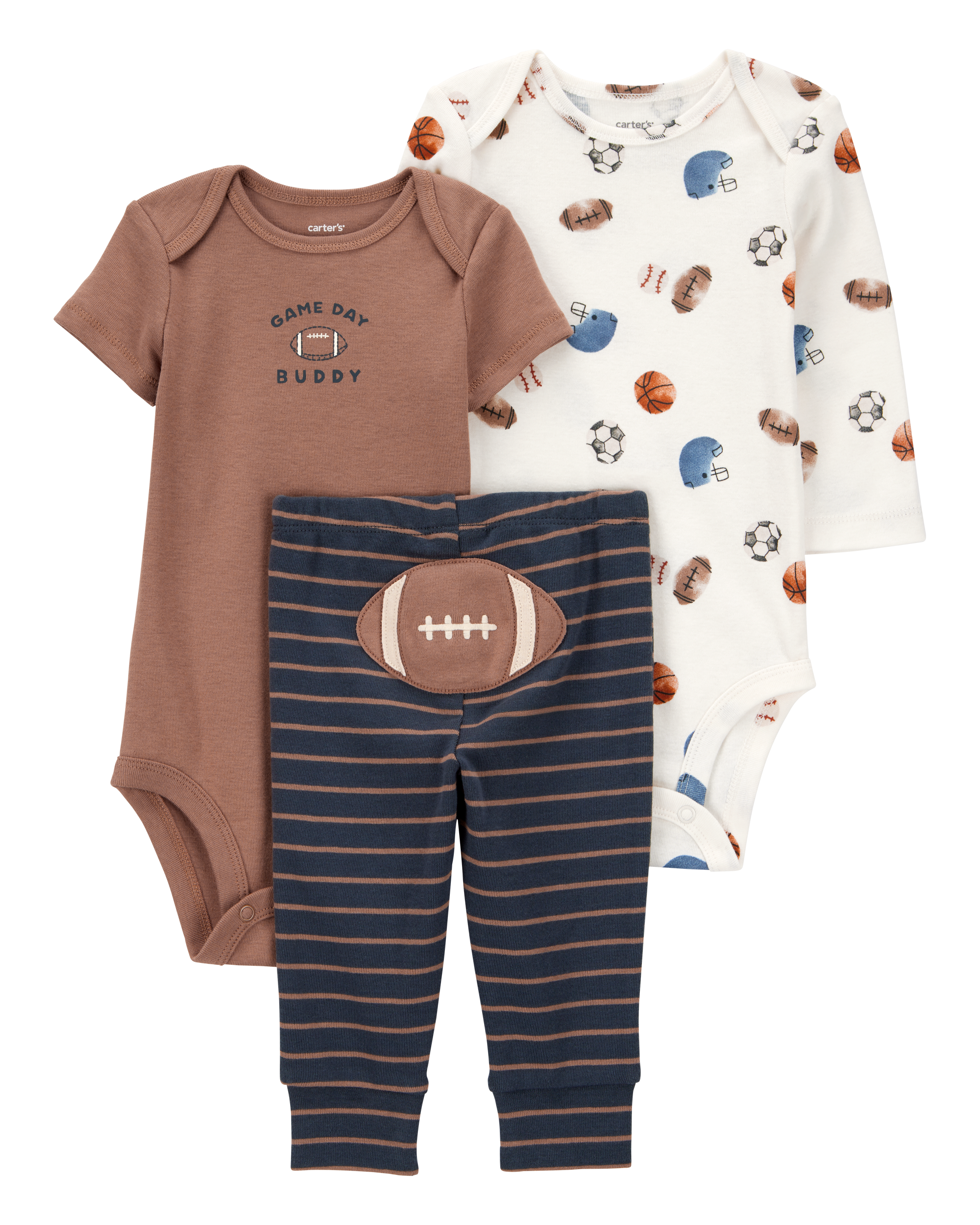 Baby Boy 3-Piece Football Little Character Set