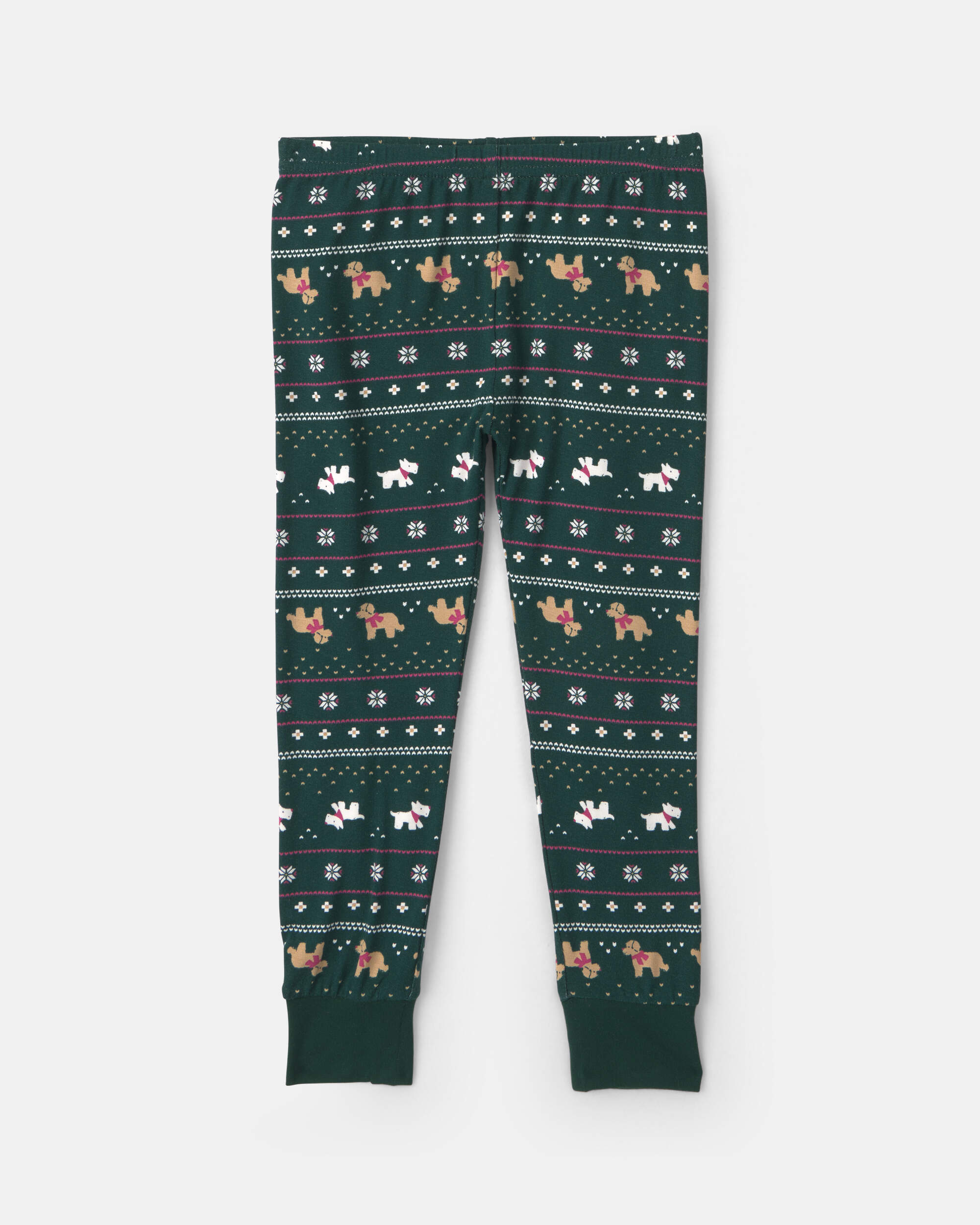 Toddler 2-Piece Fair Isle Christmas PurelySoft™ Snug Fit Pyjama Set - Green