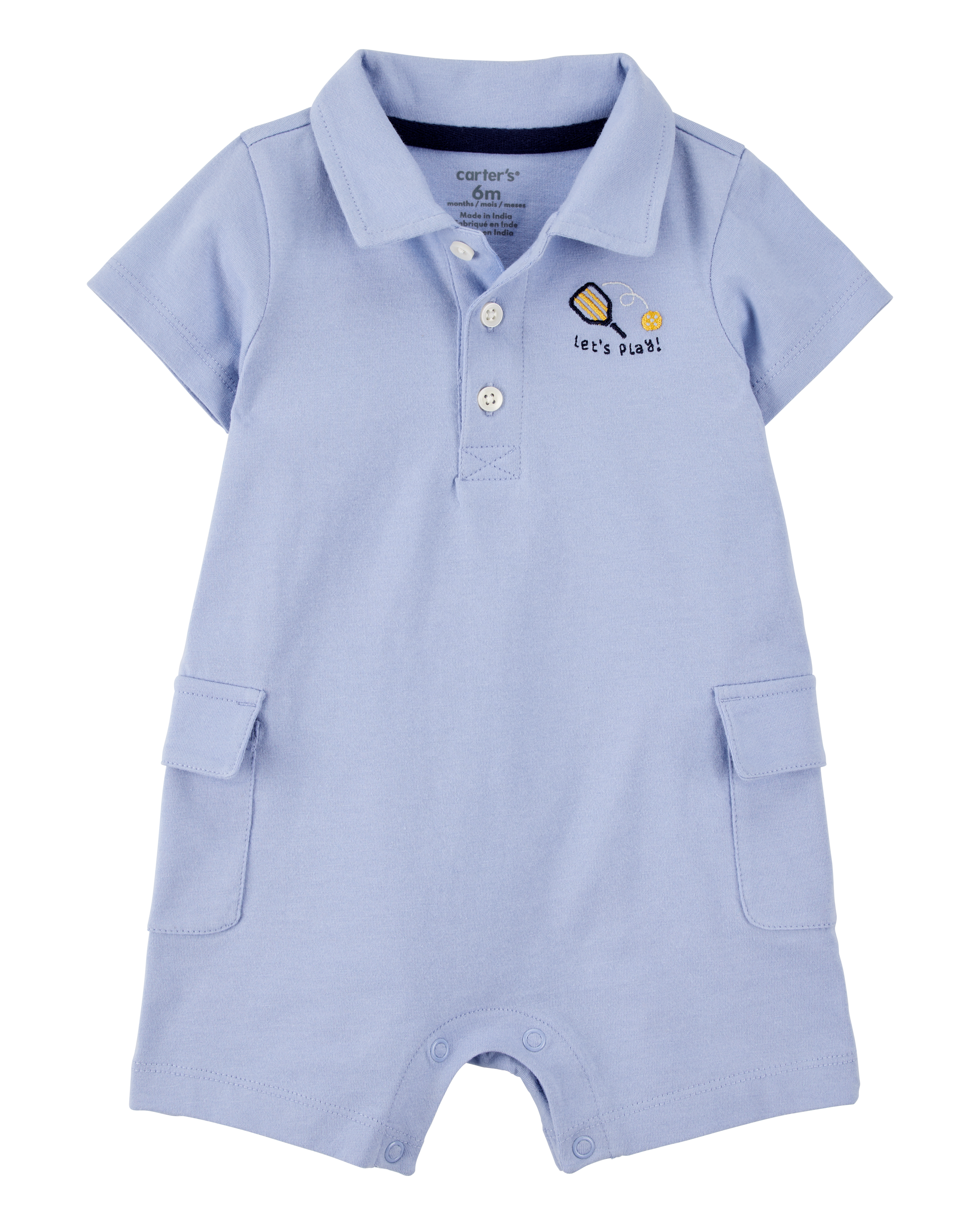 Baby Pickleball Cotton Romper