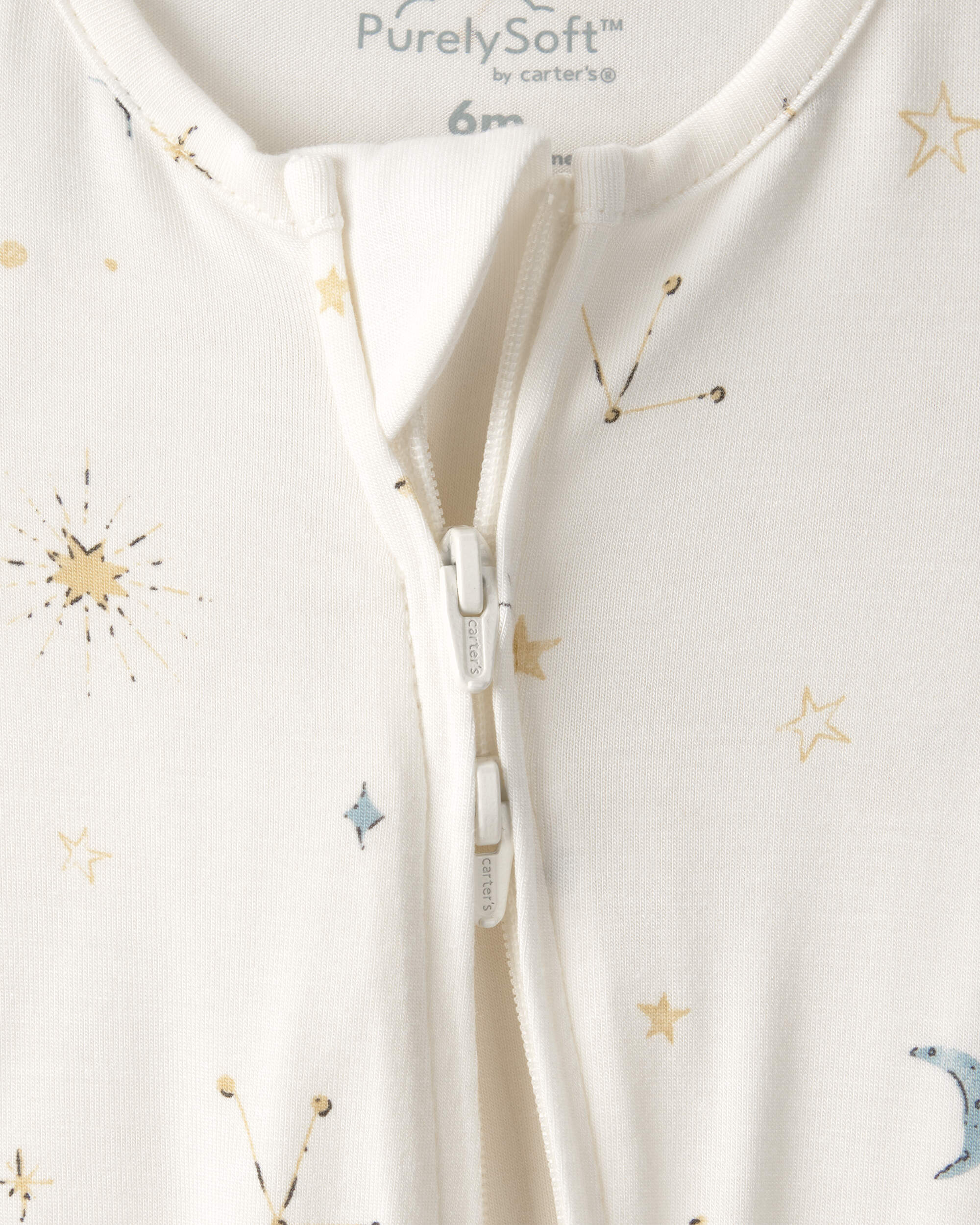 Baby Constellation 2-Way Zip PurelySoft Sleeper - Cream