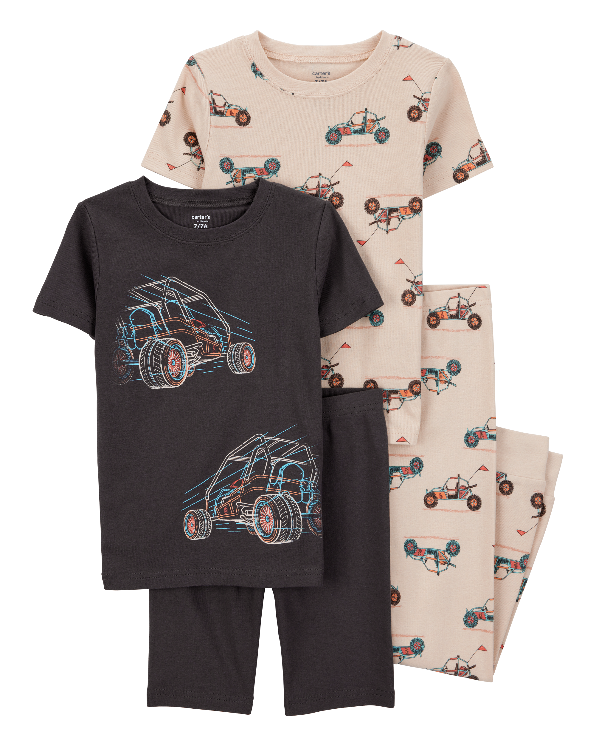 Kid 4-Piece Race Car 100% Snug Fit Cotton Pyjamas