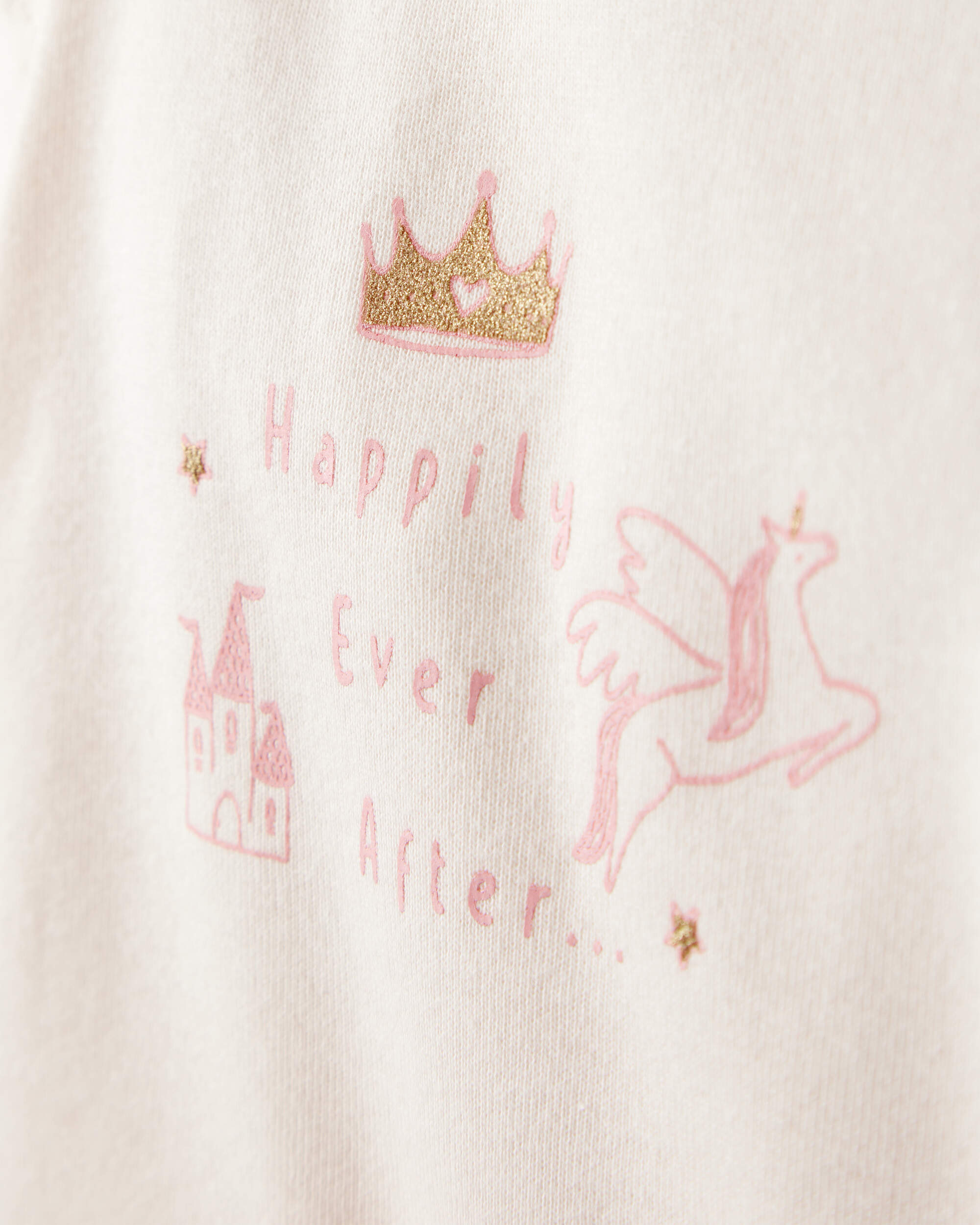 Baby Girl 3-Piece Unicorn Star Print Cotton Long-Sleeve Bodysuit & Pant Set - Pink/White