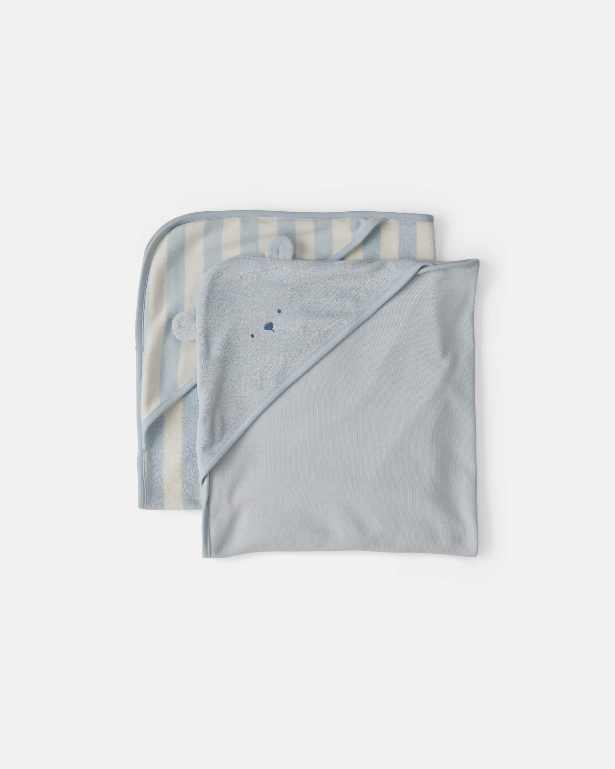 Baby 2-Pack Bear Terry Towels - Blue