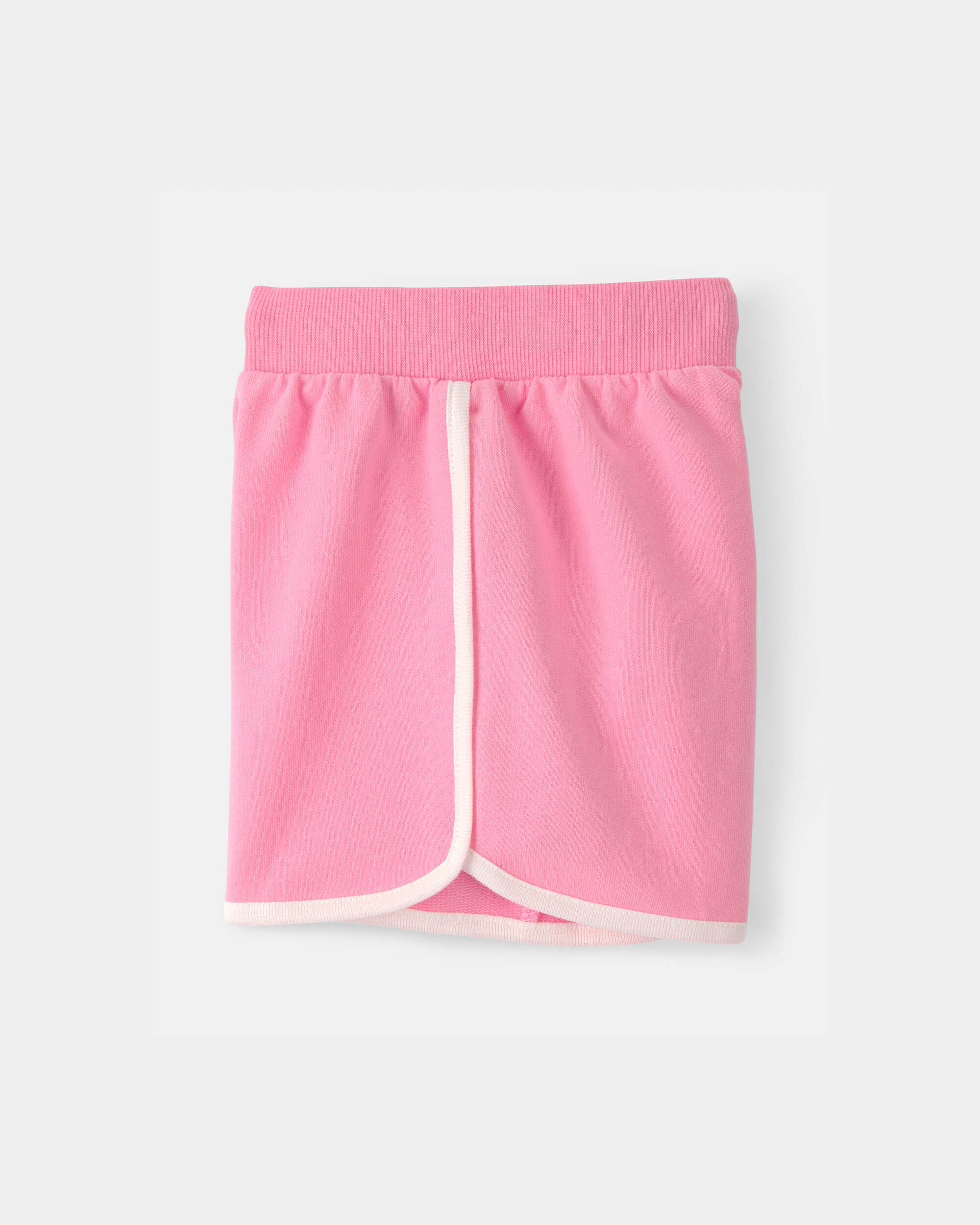 Girls French Terry Active Shorts - Pink