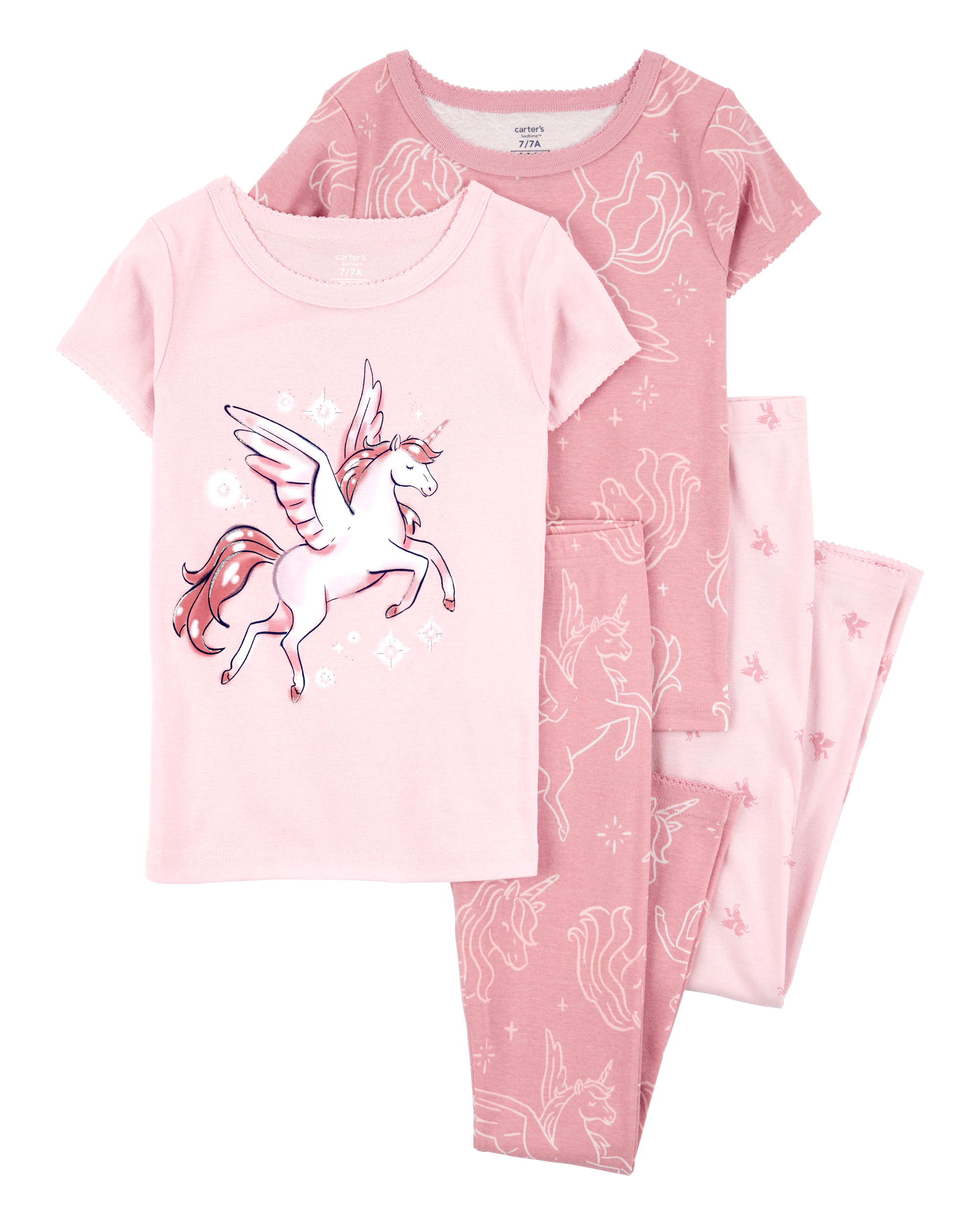 Kid 4-Piece Unicorn Cotton Pyjamas