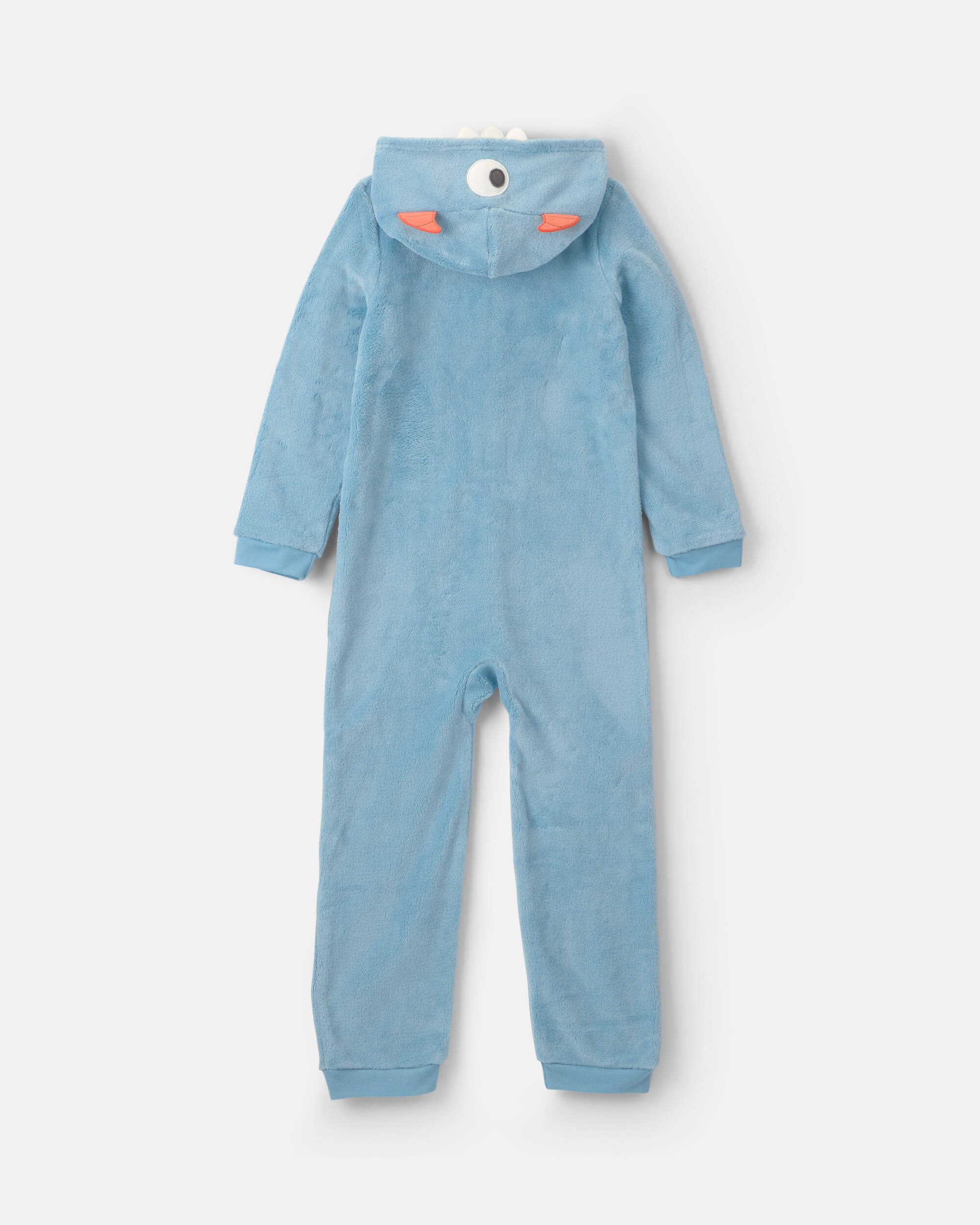 Boys 1-Piece Monster Halloween Fleece Pyjama Costume - Blue