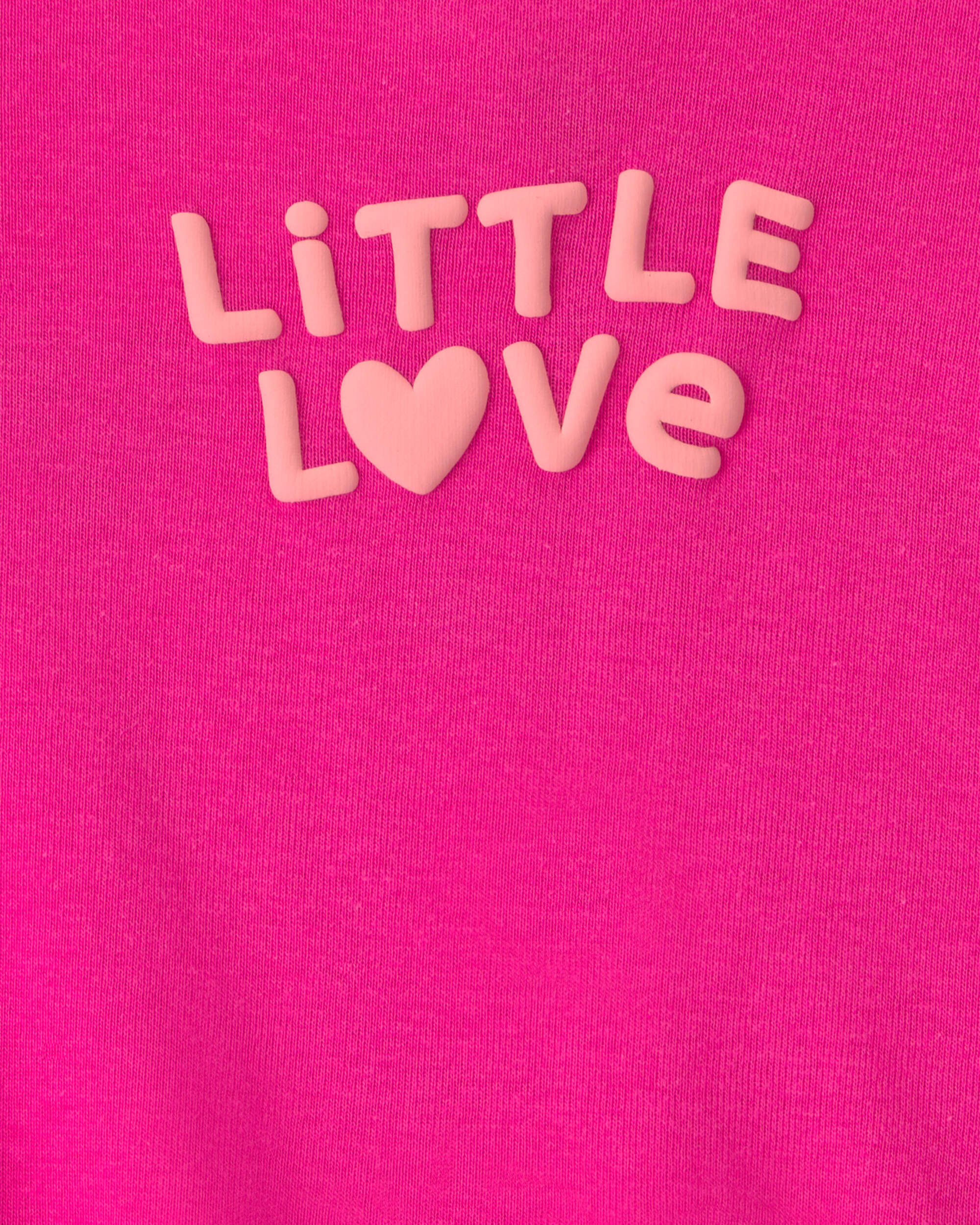 Baby Girl 'Little Love' Heart Sleeveless Romper - Fuchsia