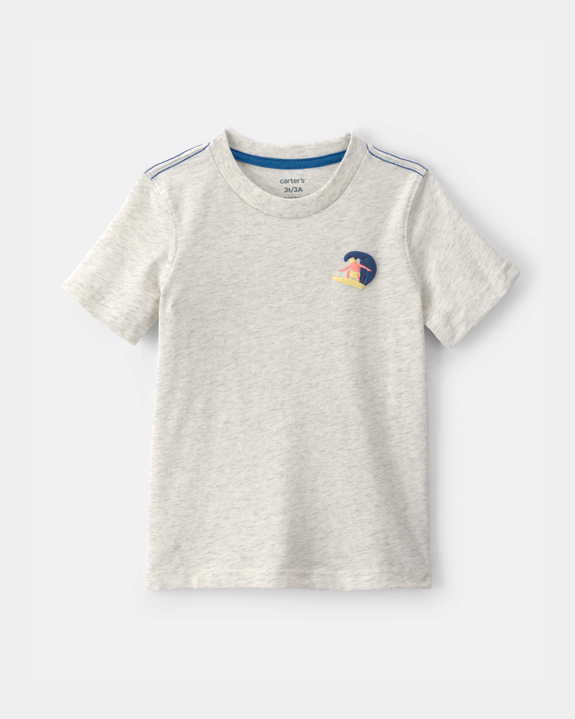 Toddler Boy Surfer Graphic Tee - Grey