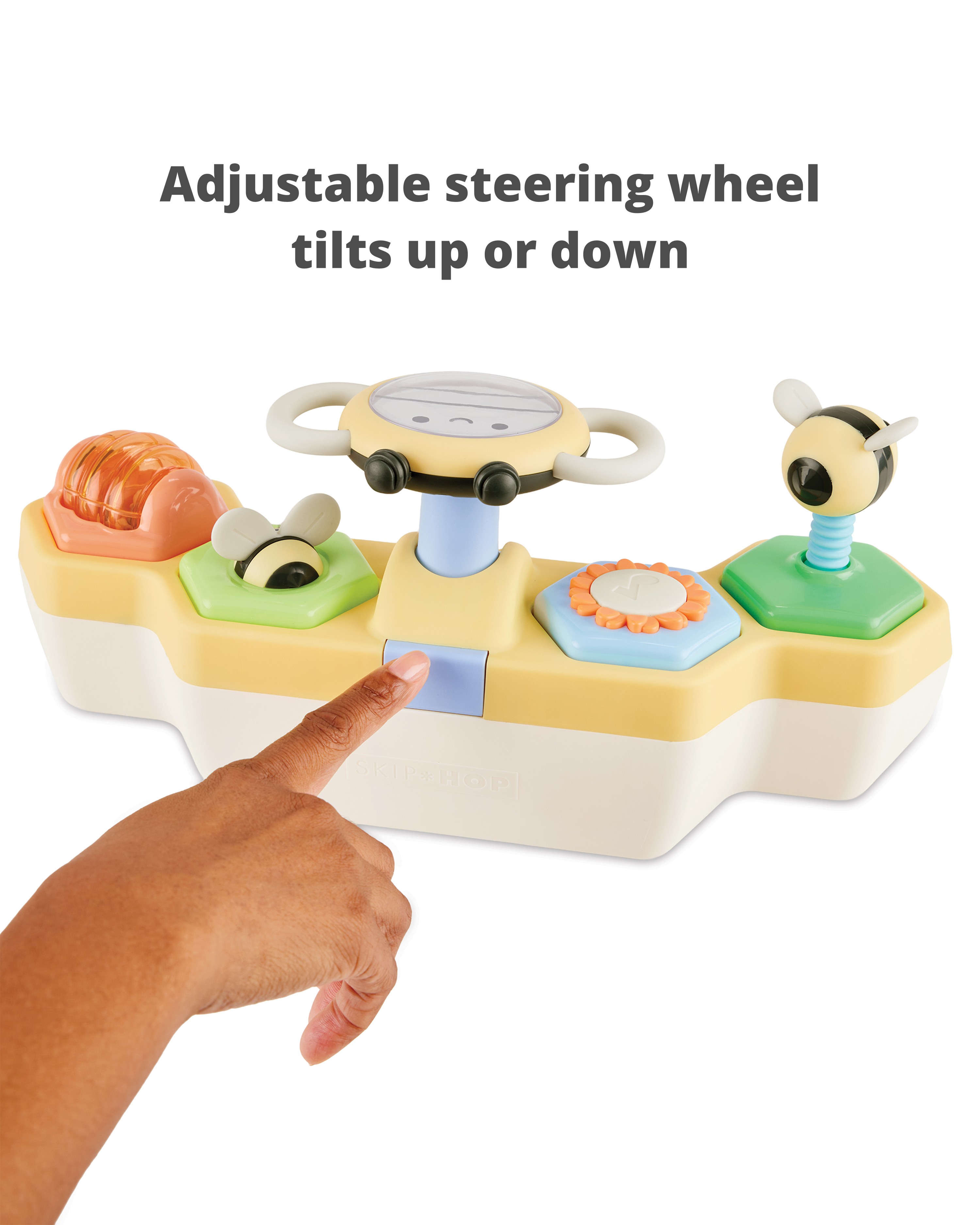 Farmstand See & Bee Steering Wheel & Tummy Time Baby Toy