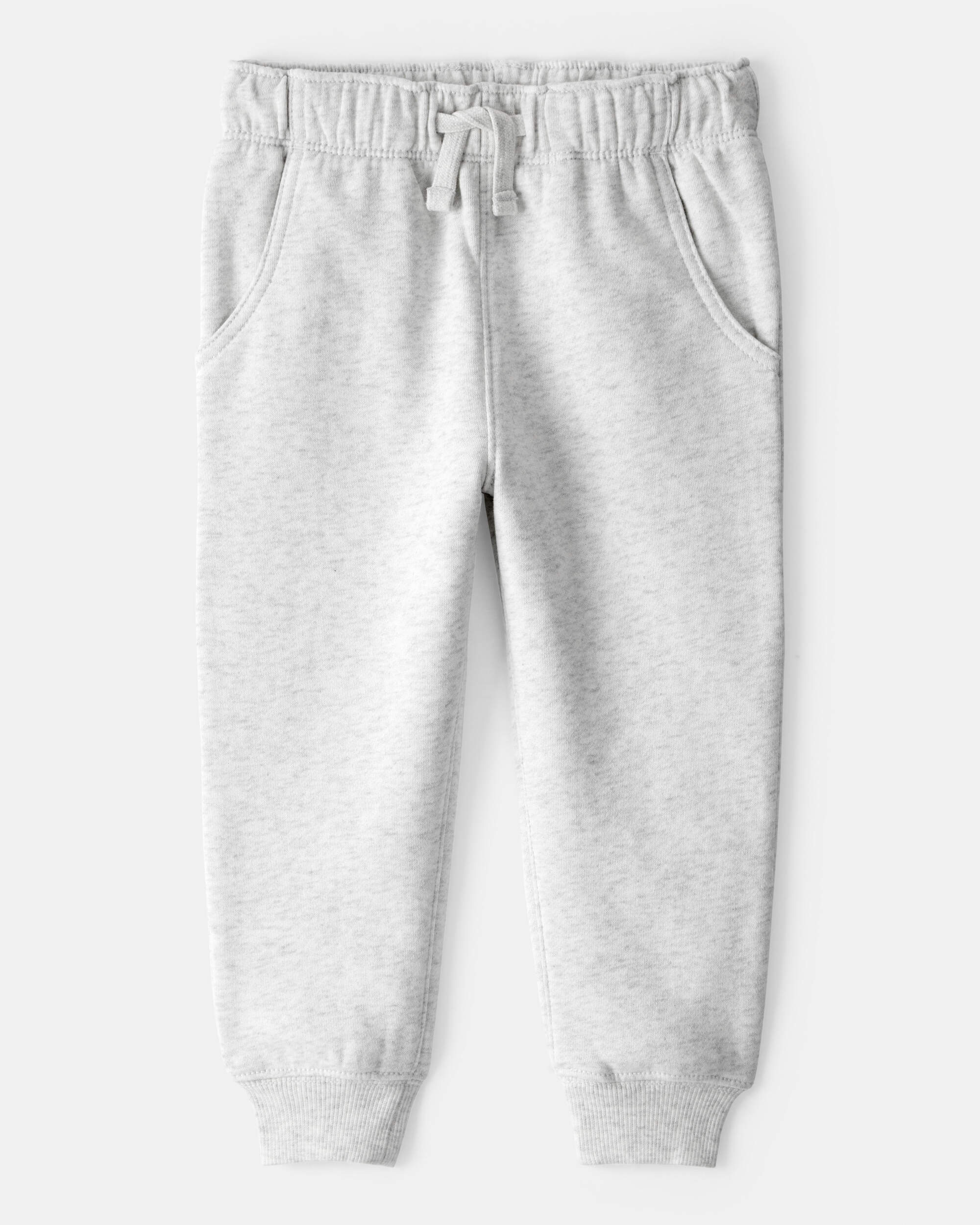 Toddler Boy Solid Fleece Cotton Jogger - Grey