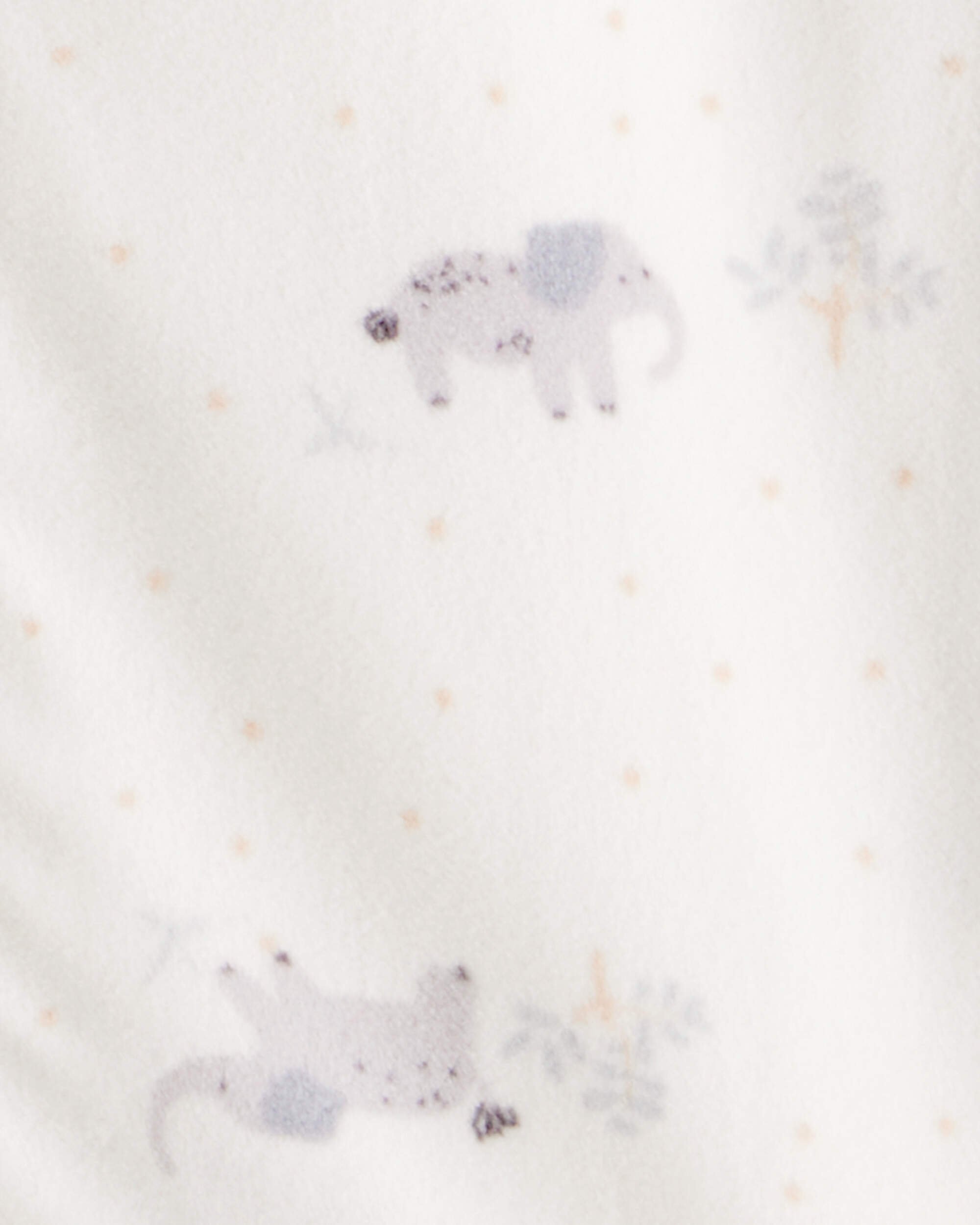 Baby Elephant Print Long-Sleeve Wearable Blanket - White