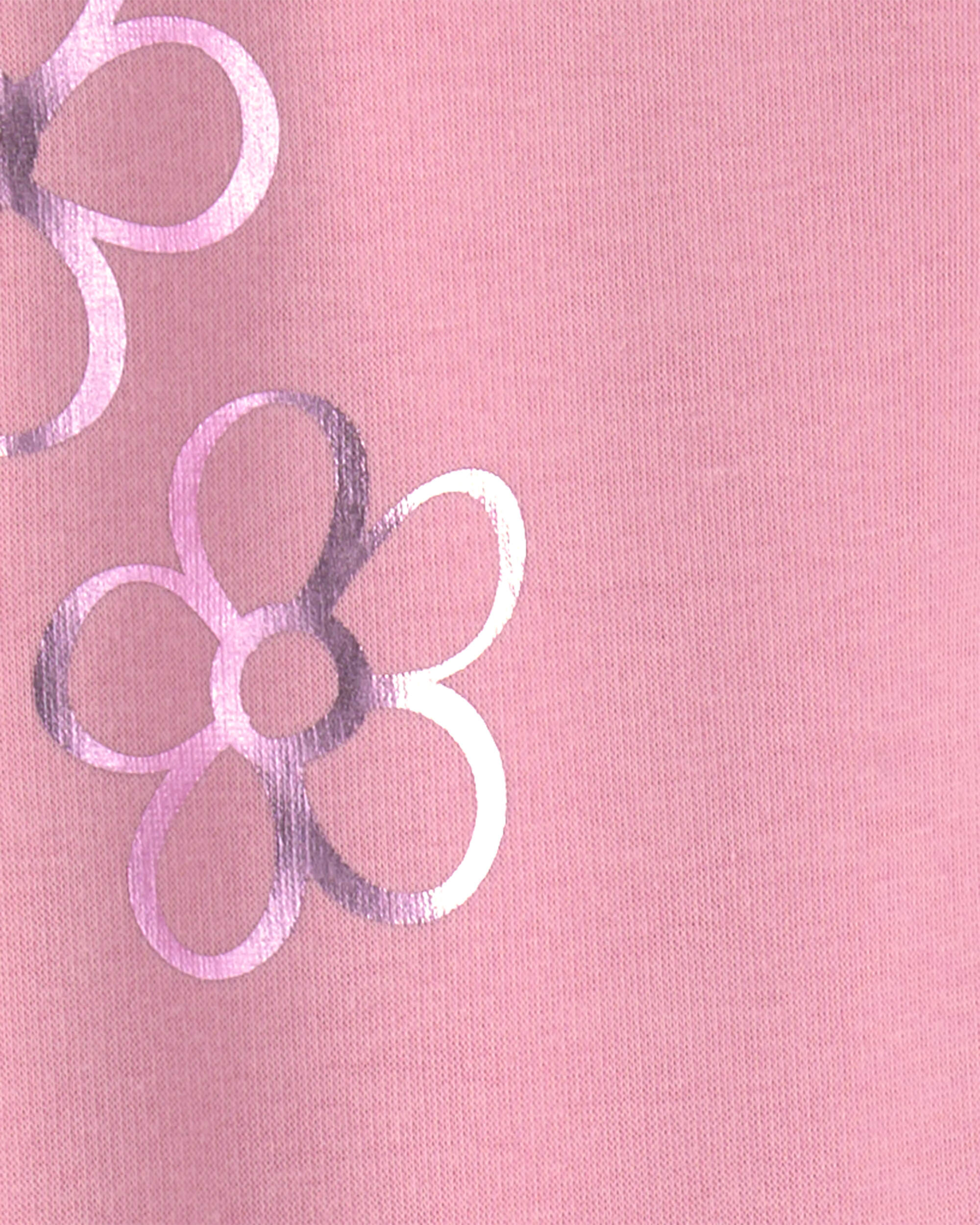 Girls Floral Fleece Pull-On Stretch Leggings - Pink