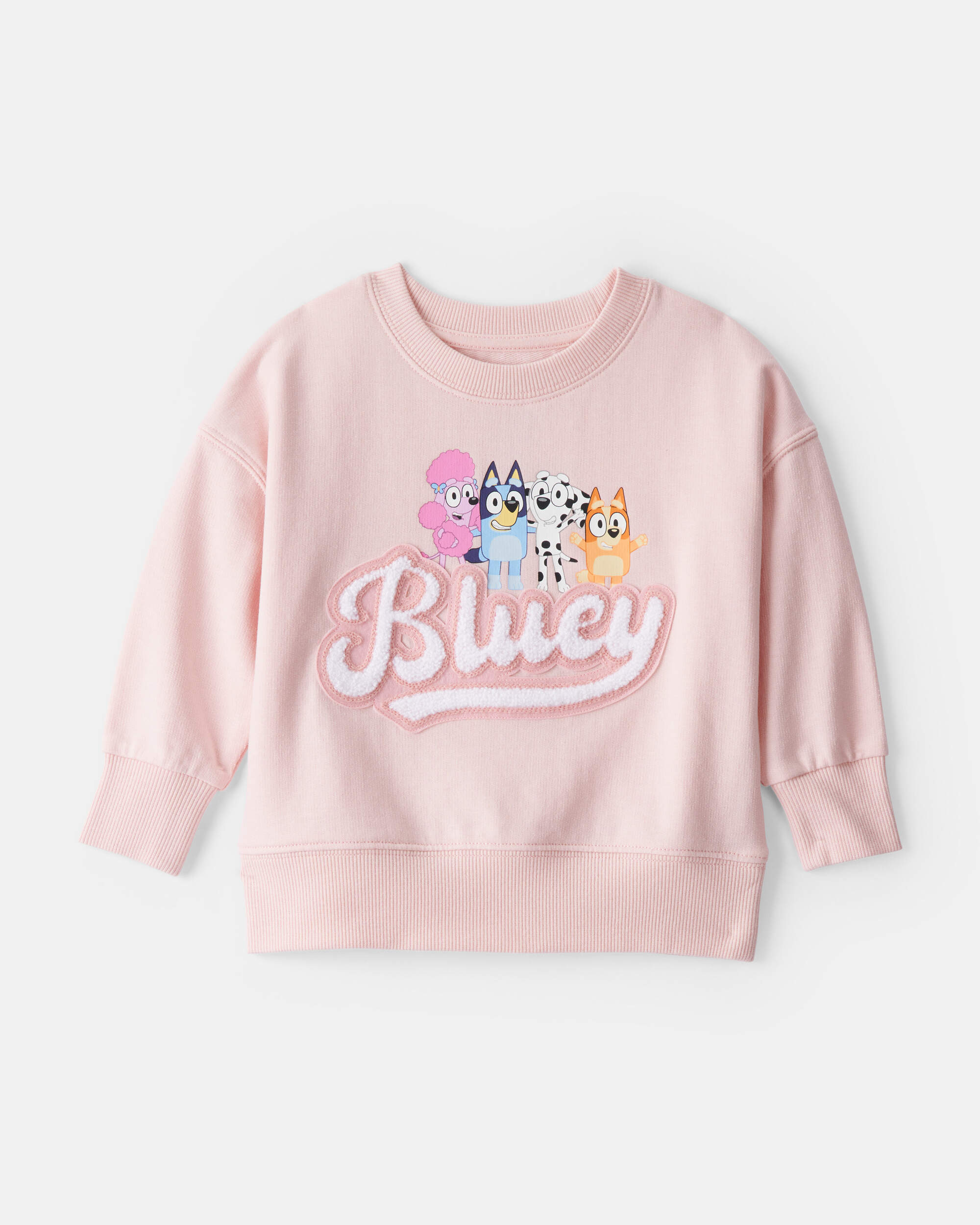 Baby Girl Bluey French Terry Pullover - Pink