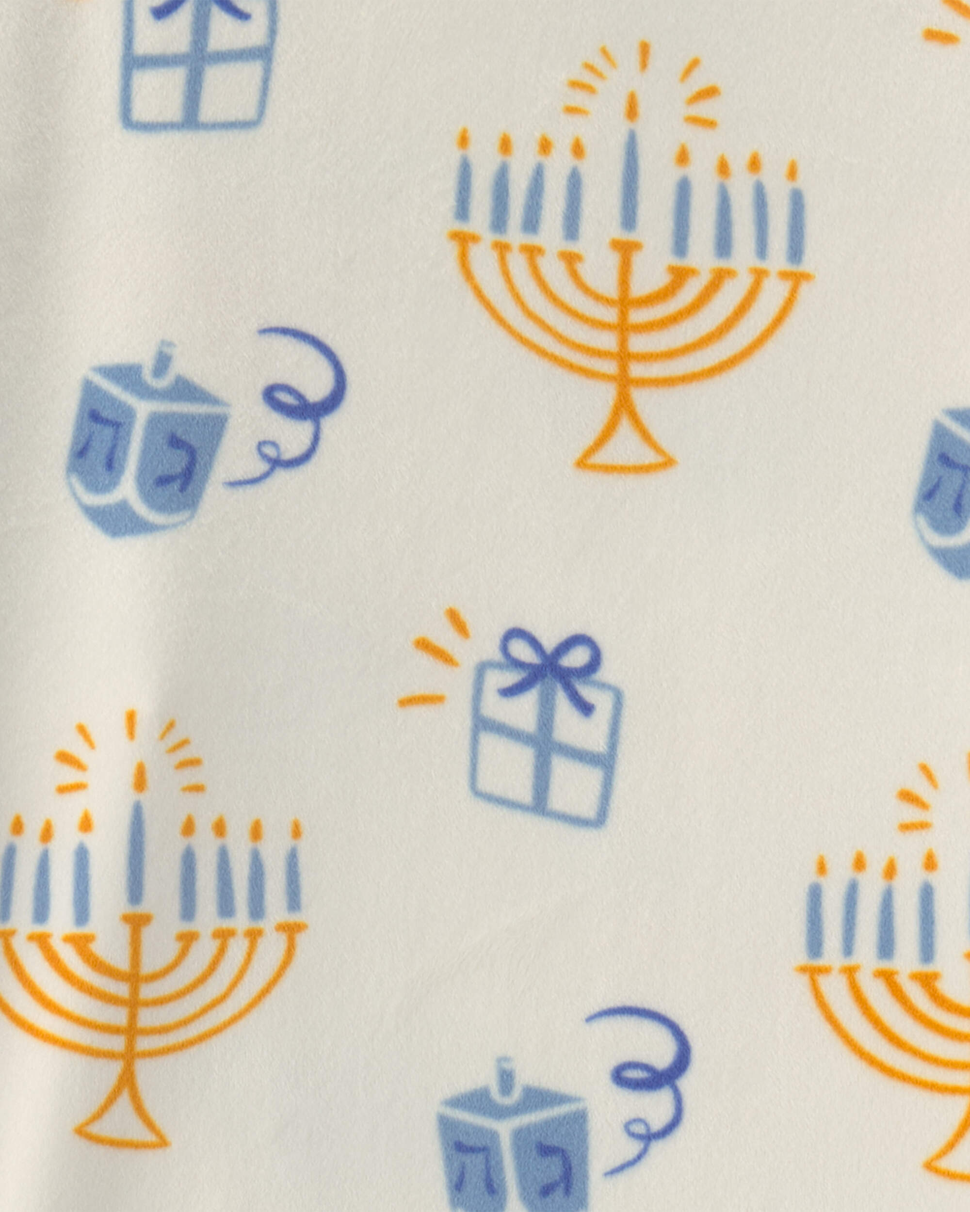 Kids 2-Piece Hanukkah DreamPlush Snug Fit Pyjama Set - Cream