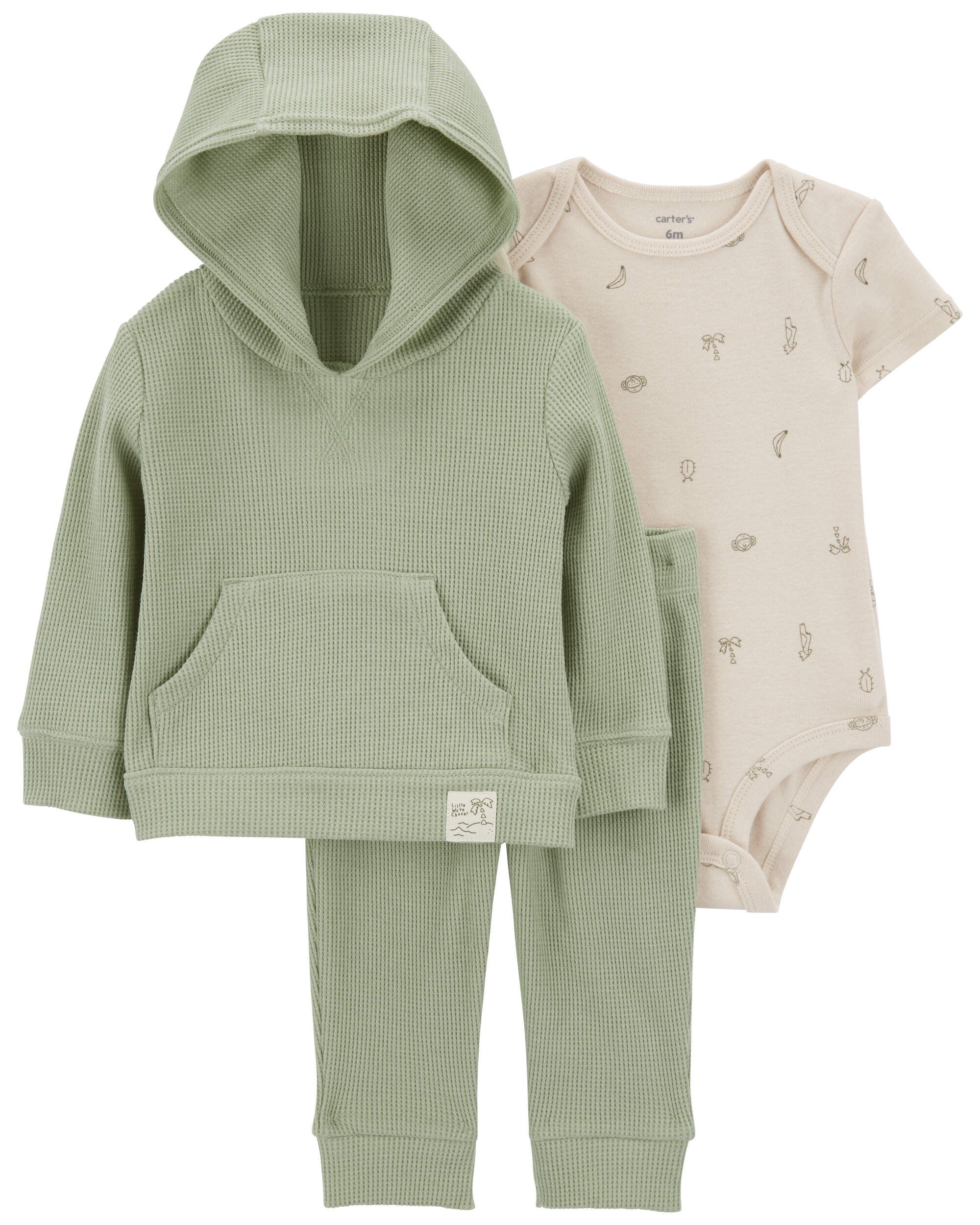3-Piece Little Hooded Pullover Set