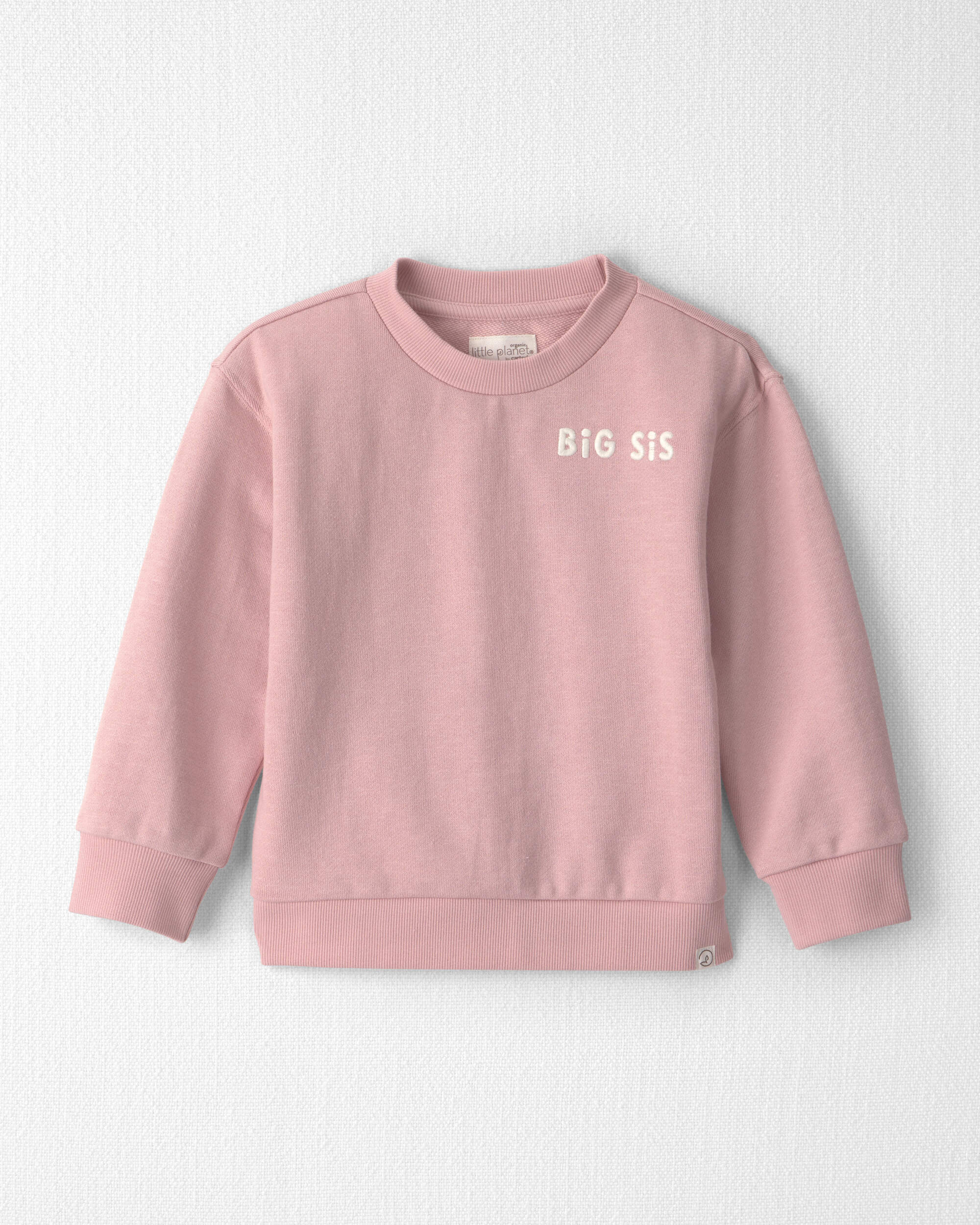 Toddler Girl Organic Cotton Big Sis Pullover