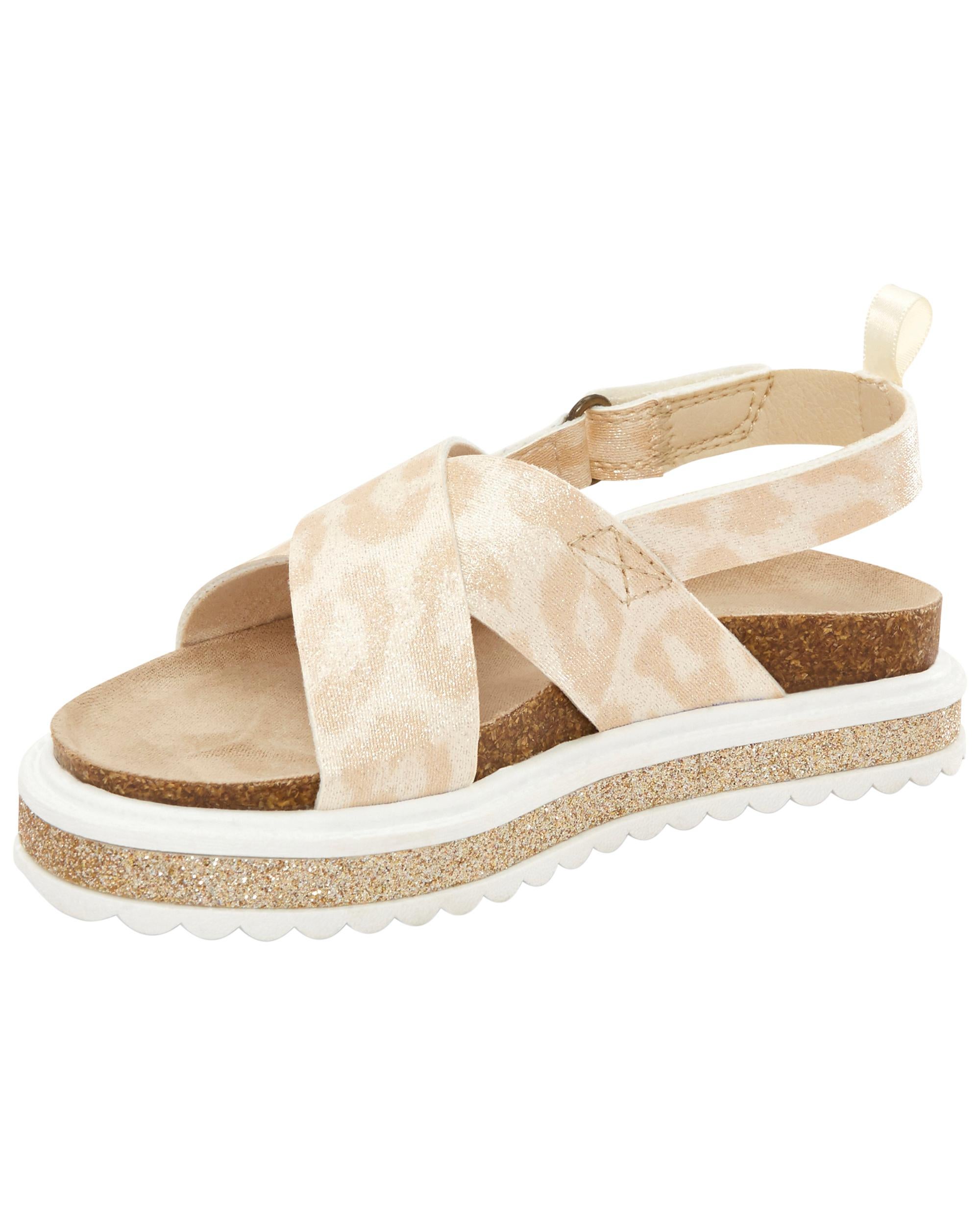 Stacked cork sandals top