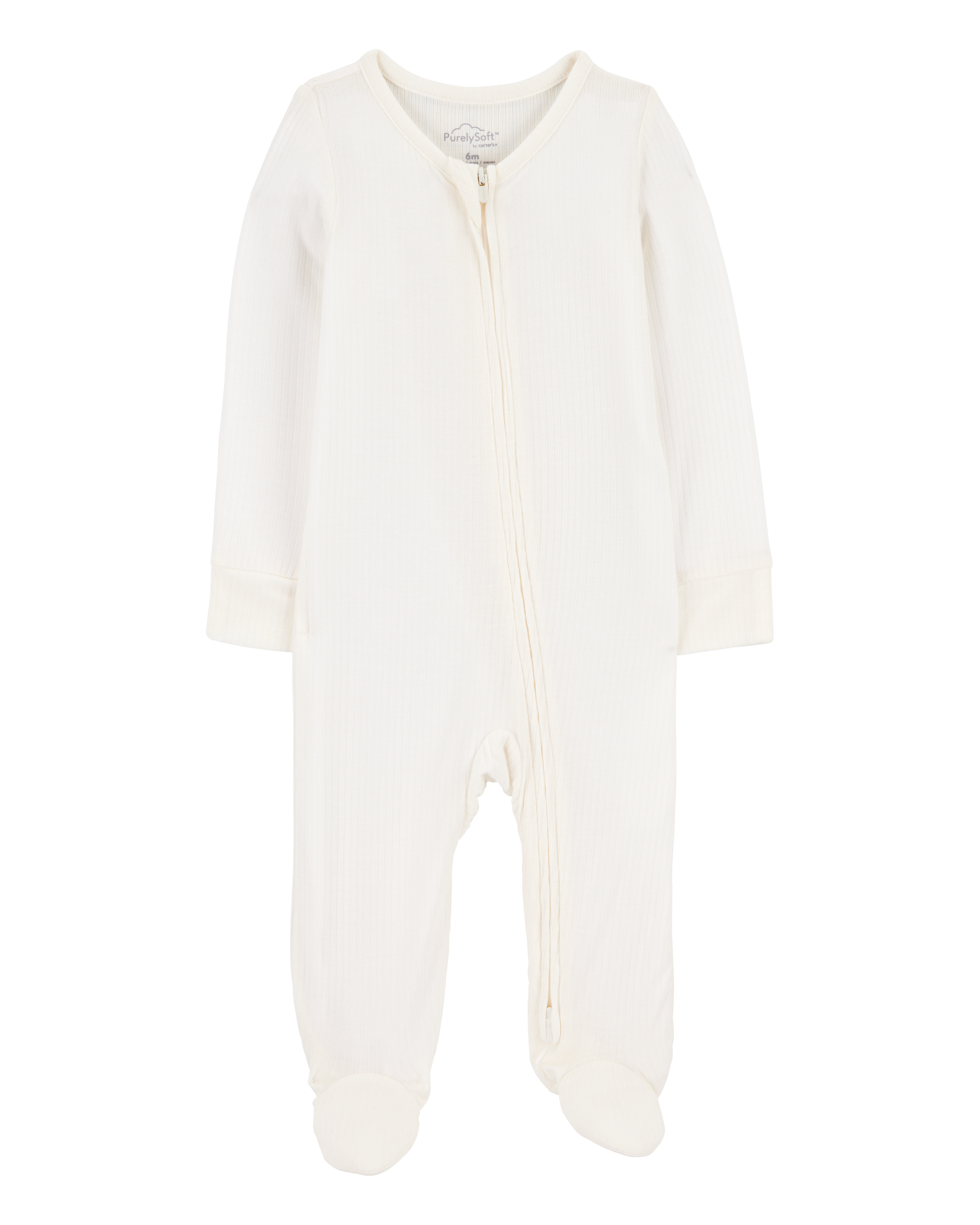 Baby Solid 2-Way Zip PurelySoft Sleeper Pyjamas - Grey
