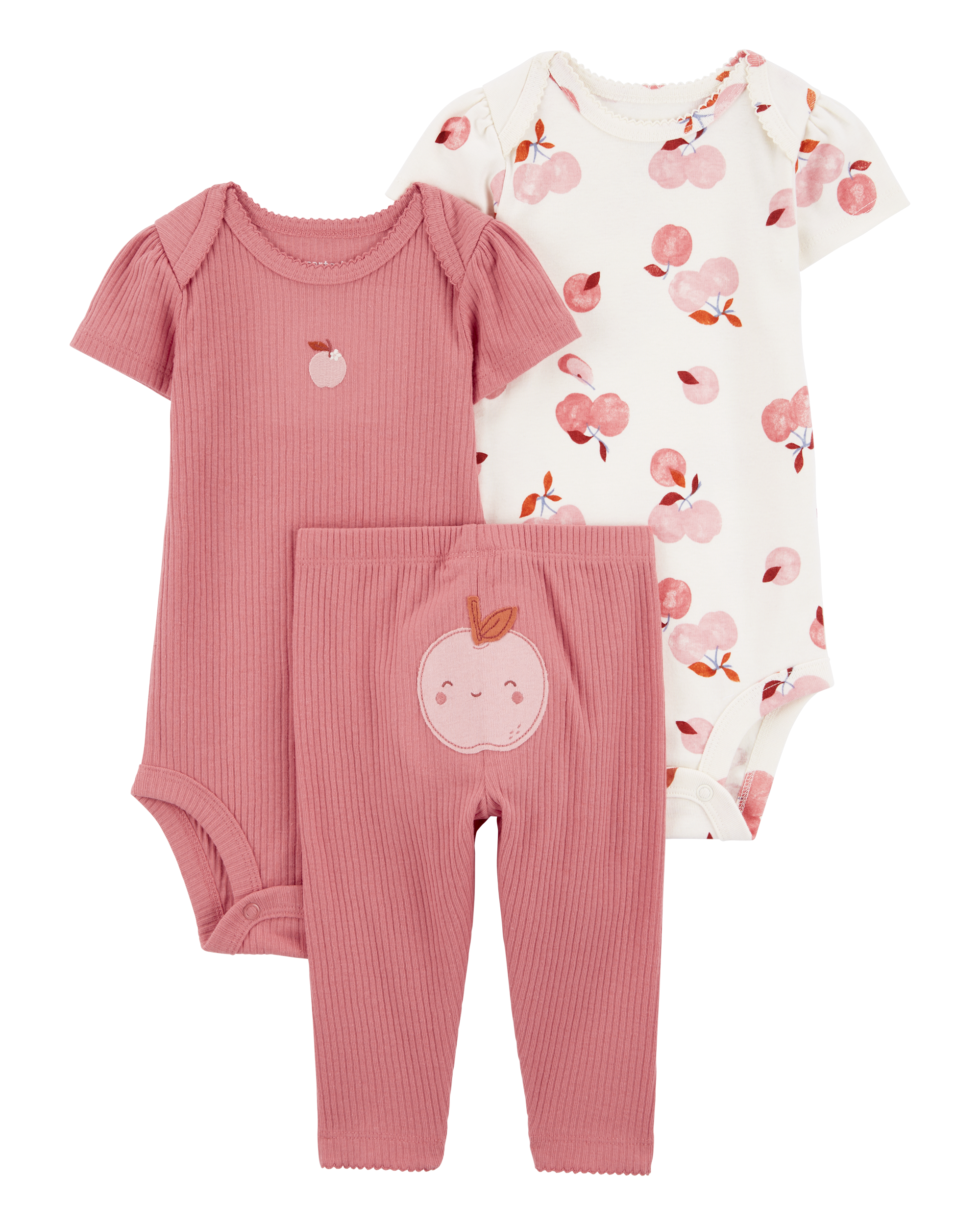 Baby 3-Piece Apple Print Little Character Set