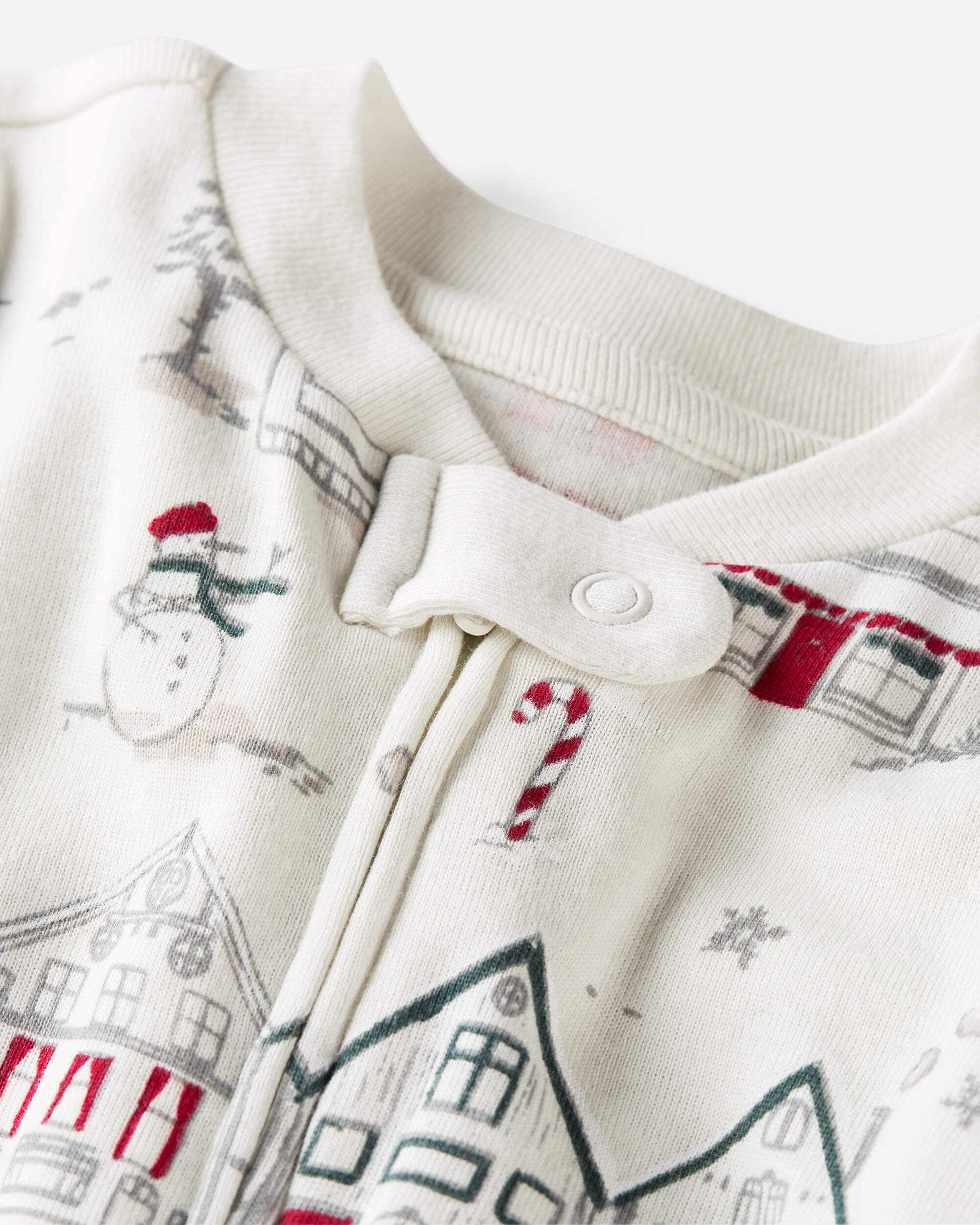 Baby Organic Cotton Sleep & Play pyjamas Winter Village