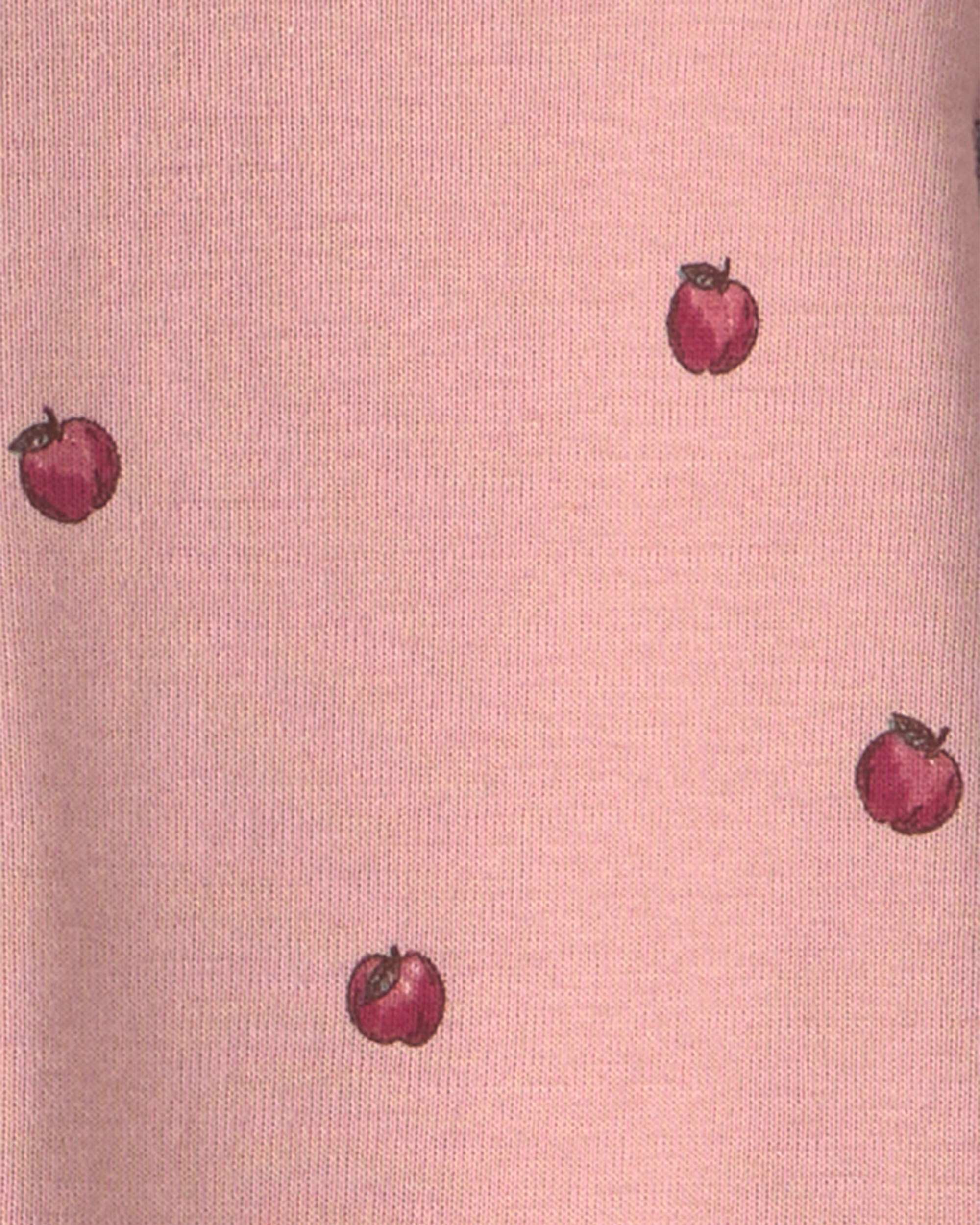 Baby Girl Organic Cotton Sleepers Apples