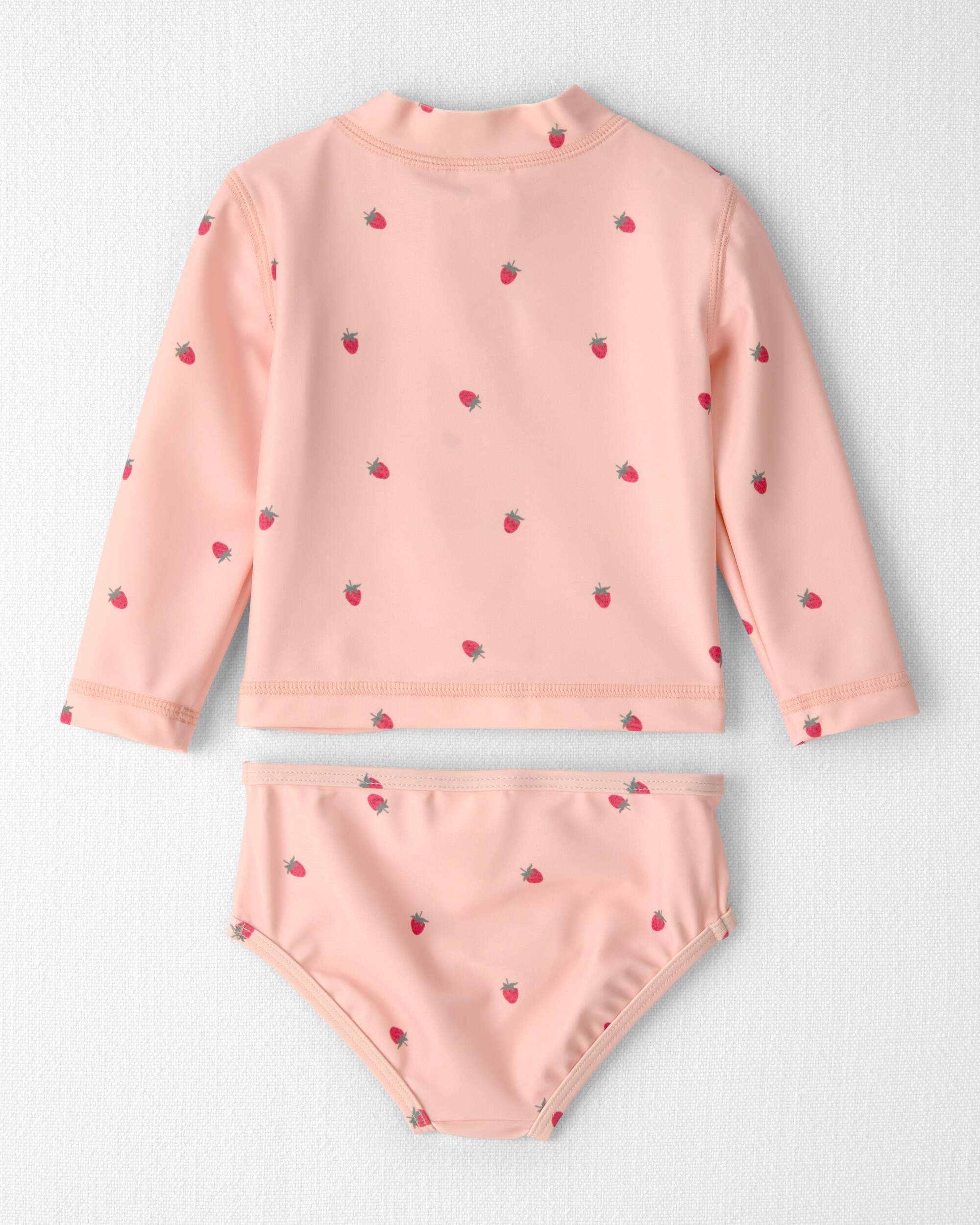 Baby Girl 2-Piece Recycled Rashguard Swimsuit Set Blissful Petals Print