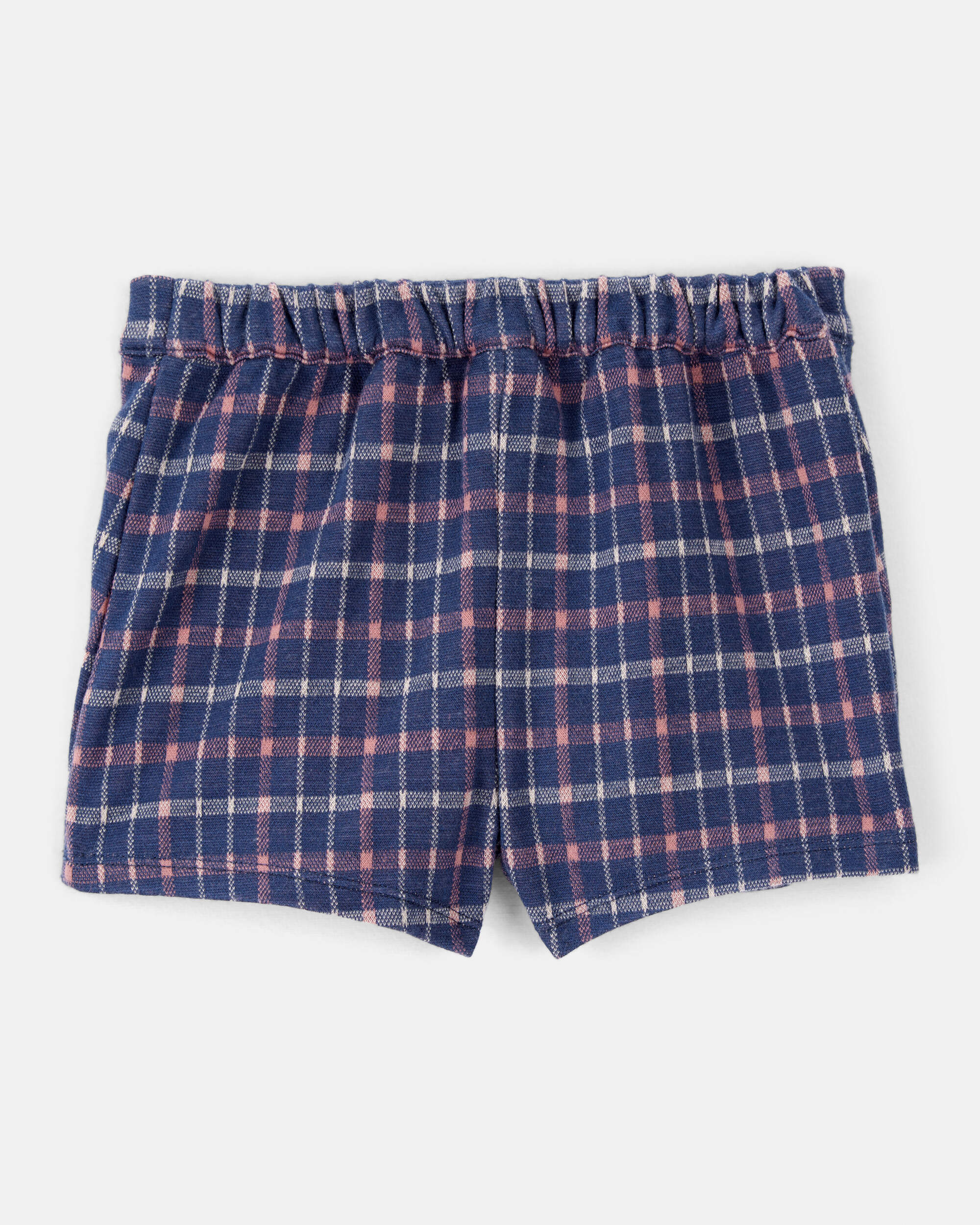Toddler Girl Plaid Knit Skort - Navy